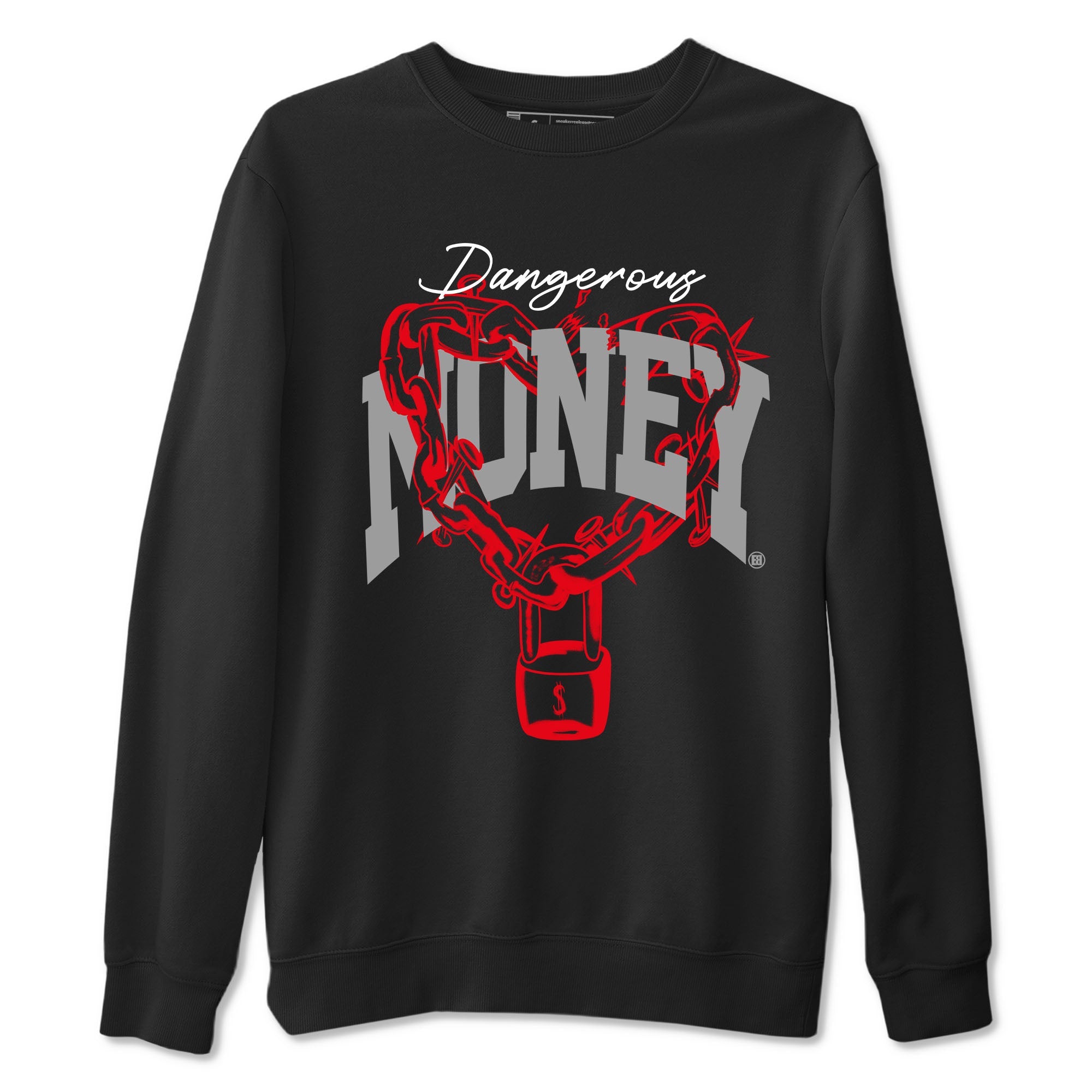 4s Bred Reimagined shirt to match jordans Dangerous Money sneaker tees Air Jordan 4 Bred Reimagined Drip Gear Zone Streetwear unisex cotton Black 2 crew neck shirt