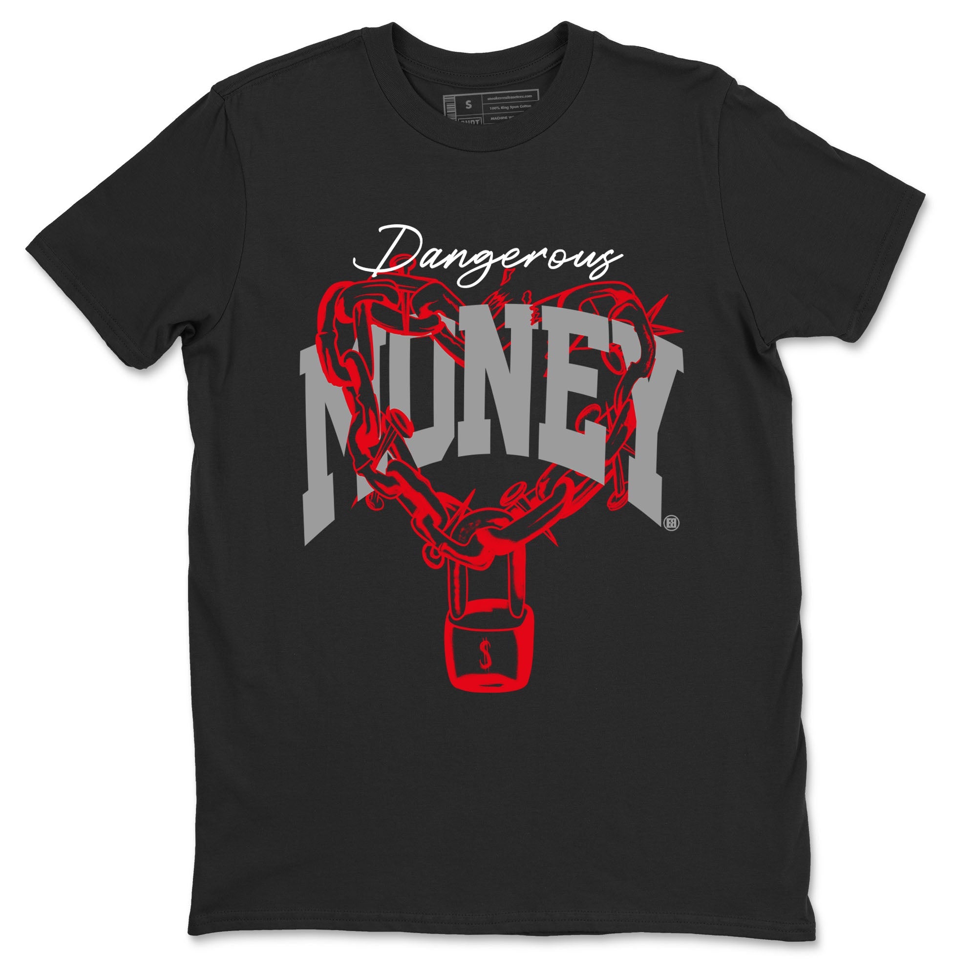 4s Bred Reimagined shirt to match jordans Dangerous Money sneaker tees Air Jordan 4 Bred Reimagined Drip Gear Zone Streetwear unisex cotton Black 2 crew neck shirt