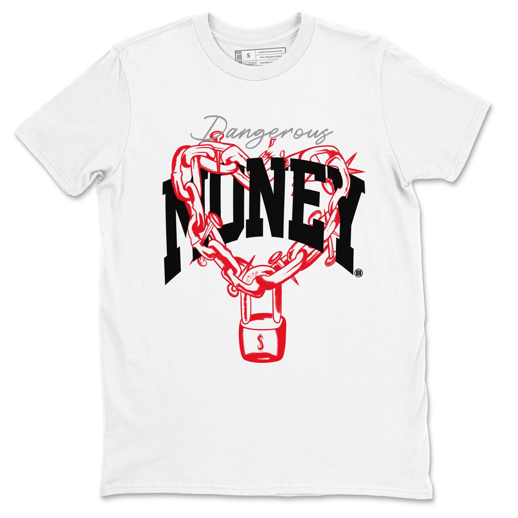 4s Bred Reimagined shirt to match jordans Dangerous Money sneaker tees Air Jordan 4 Bred Reimagined Drip Gear Zone Streetwear unisex cotton White 2 crew neck shirt