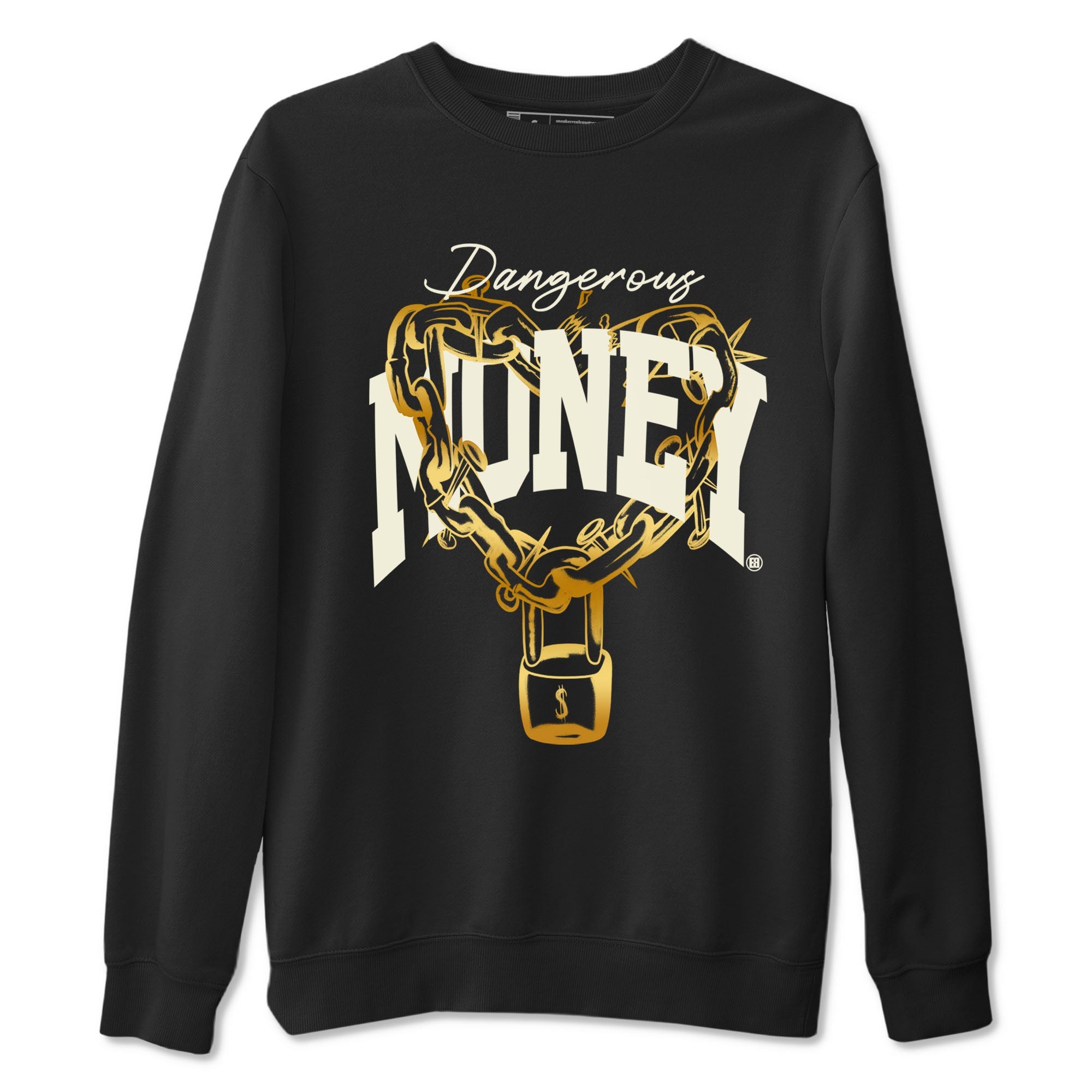4s Sail shirt to match jordans Dangerous Money sneaker tees Air Jordan 4 Sail Drip Gear Zone unisex cotton Black 2 crew neck shirt