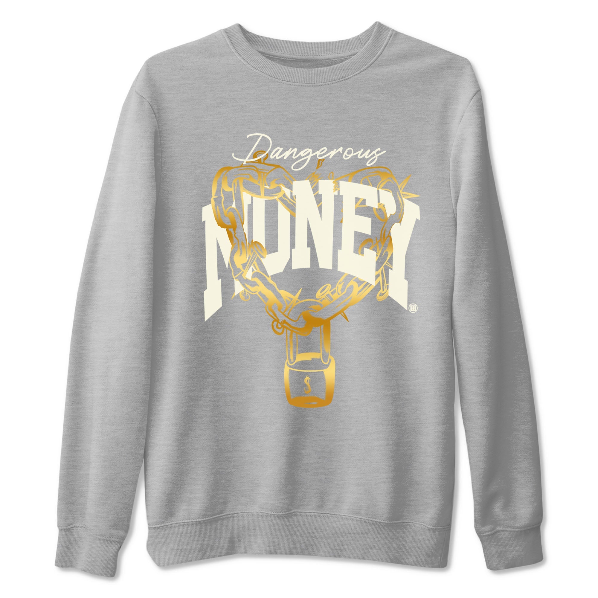 4s Sail shirt to match jordans Dangerous Money sneaker tees Air Jordan 4 Sail Drip Gear Zone unisex cotton Heather Grey 2 crew neck shirt