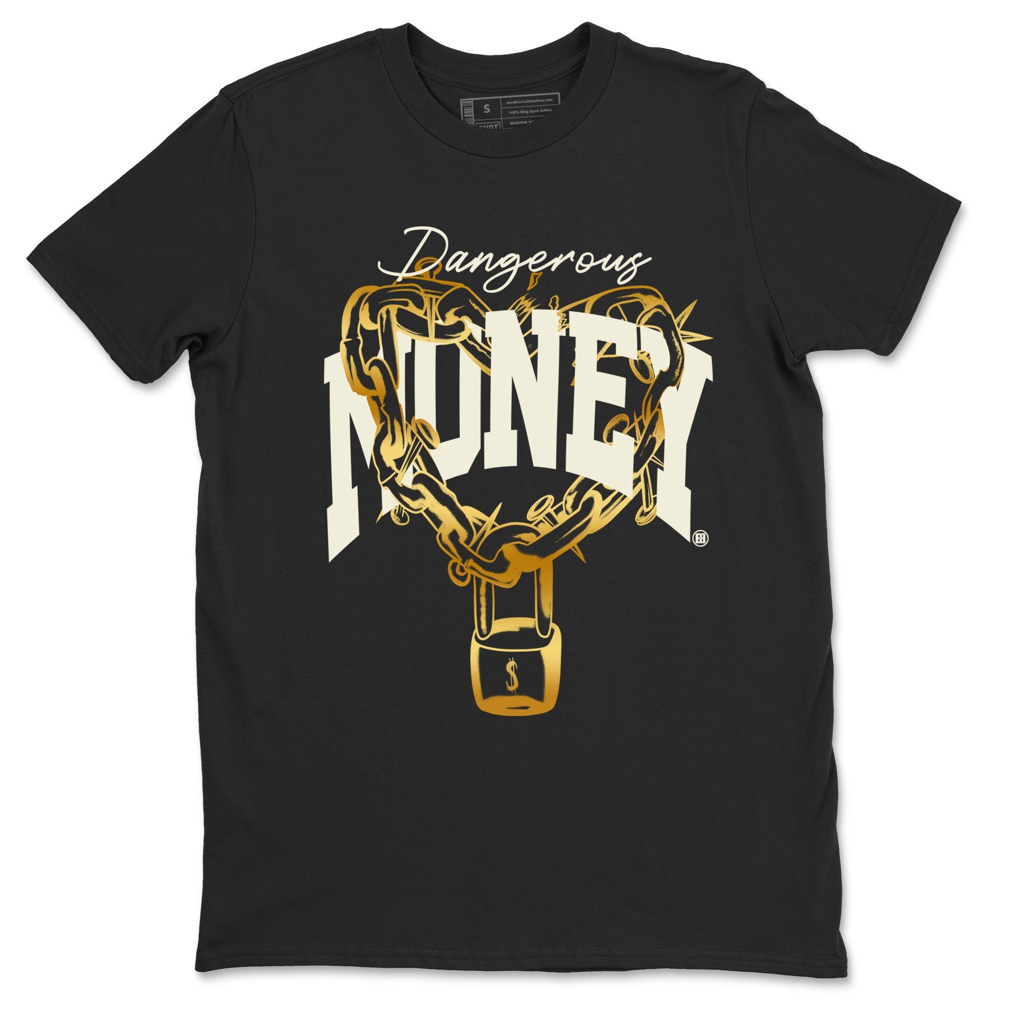 4s Sail shirt to match jordans Dangerous Money sneaker tees Air Jordan 4 Sail Drip Gear Zone unisex cotton Black 2 crew neck shirt