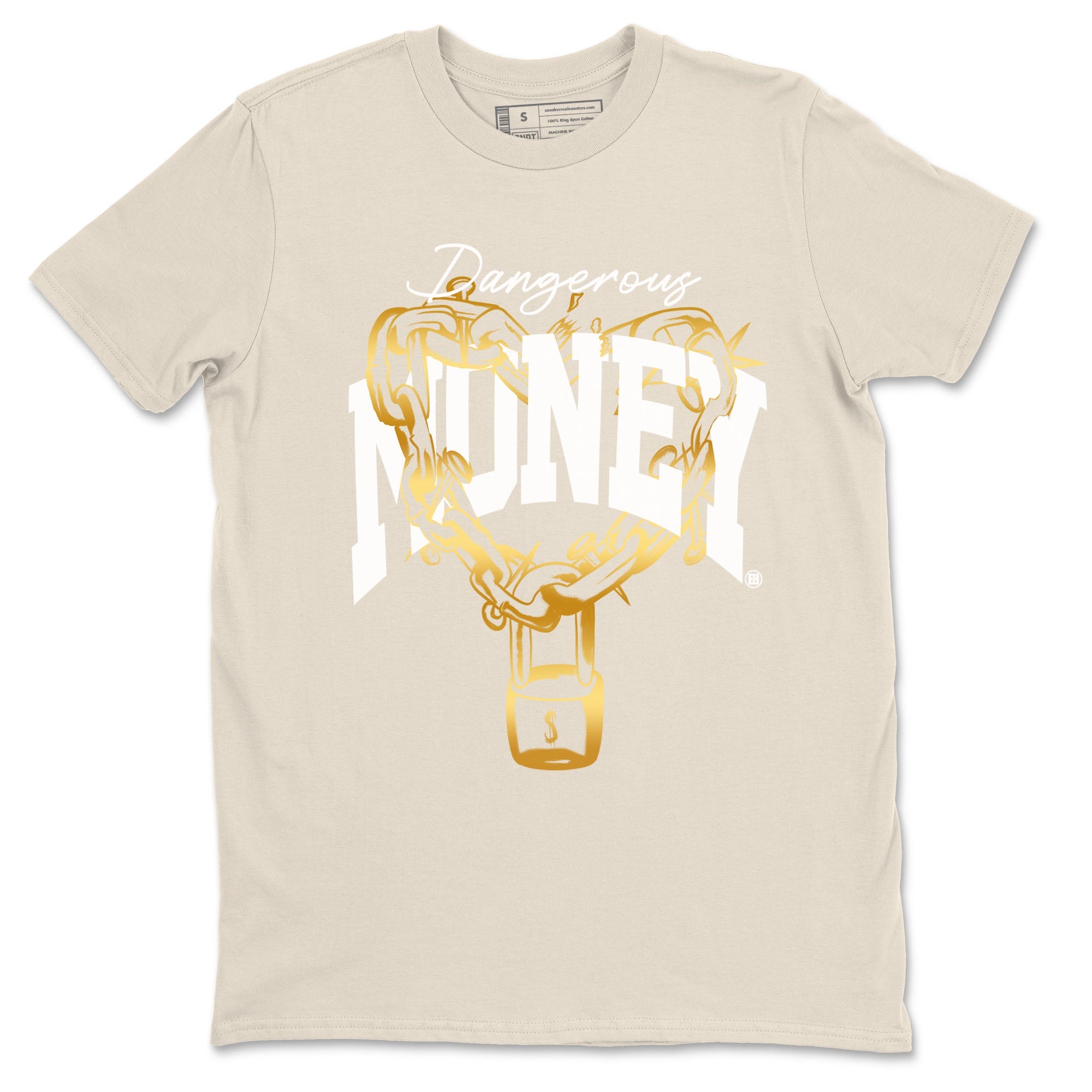 4s Sail shirt to match jordans Dangerous Money sneaker tees Air Jordan 4 Sail Drip Gear Zone unisex cotton Natural 2 crew neck shirt