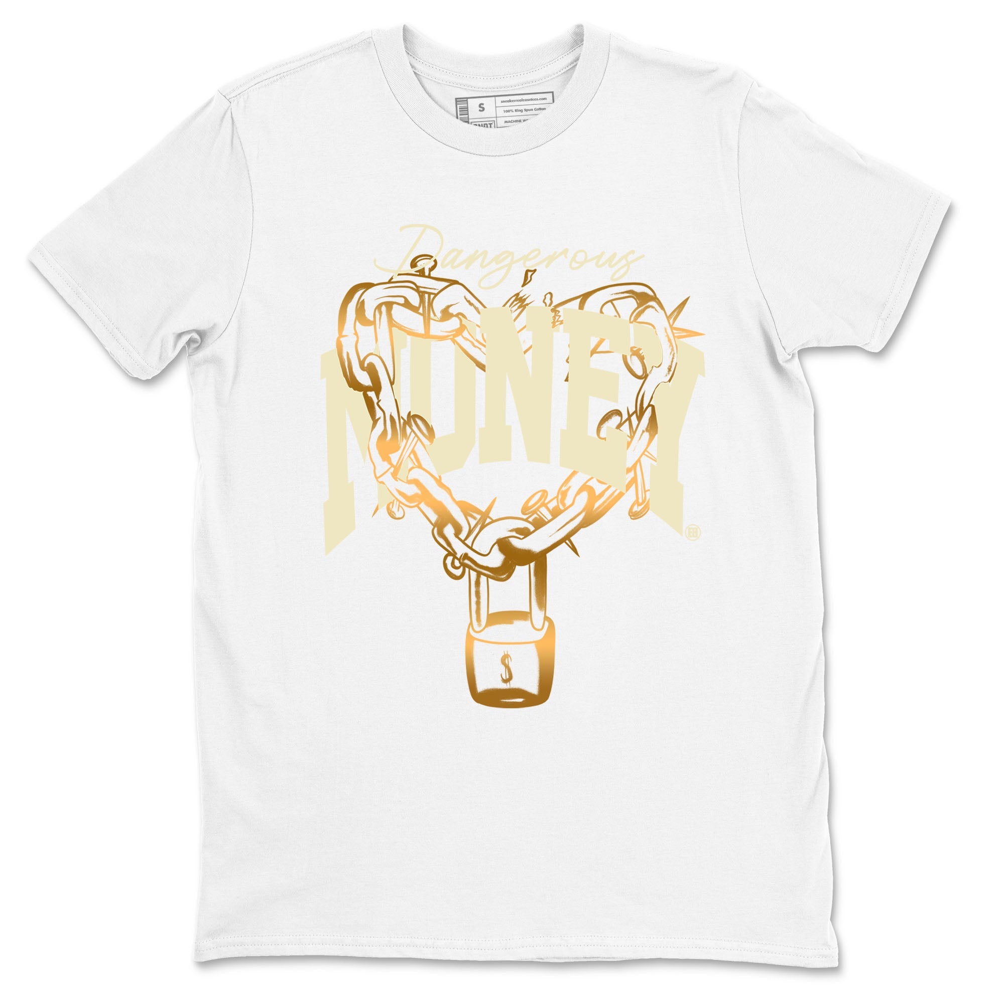 4s Sail shirt to match jordans Dangerous Money sneaker tees Air Jordan 4 Sail Drip Gear Zone unisex cotton White 2 crew neck shirt