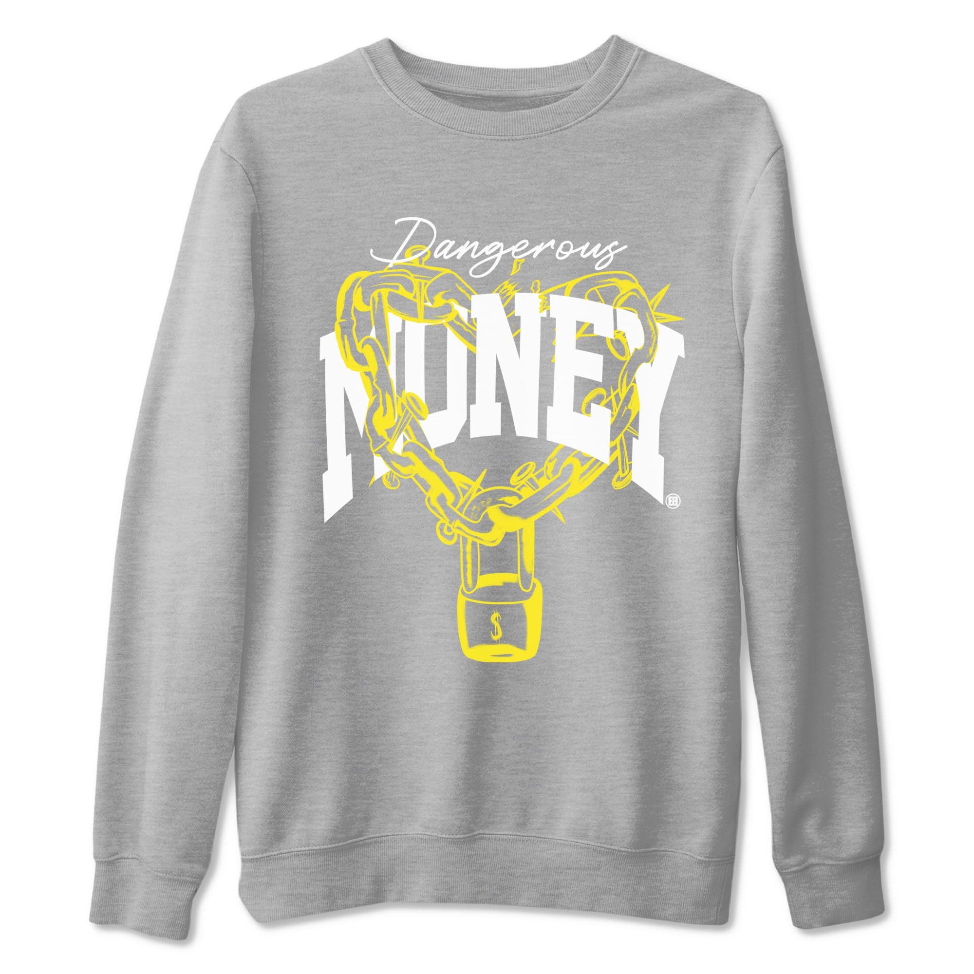 4s Vivid Sulfur shirt to match jordans Dangerous Money sneaker tees Air Jordan 4 Vivid Sulfur Drip Gear Zone unisex cotton Heather Grey 2 crew neck shirt