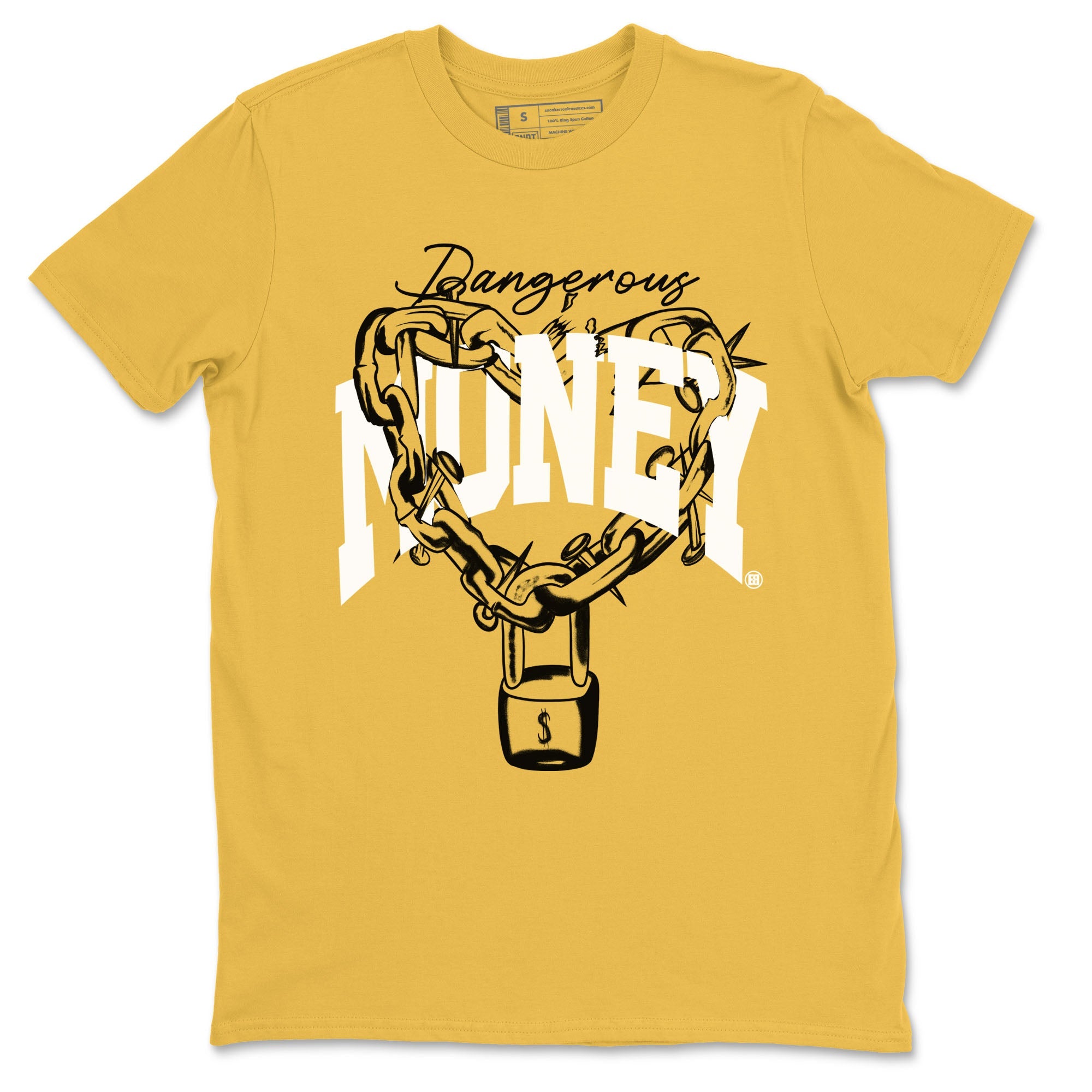 4s Vivid Sulfur shirt to match jordans Dangerous Money sneaker tees Air Jordan 4 Vivid Sulfur Drip Gear Zone unisex cotton Daisy 2 crew neck shirt