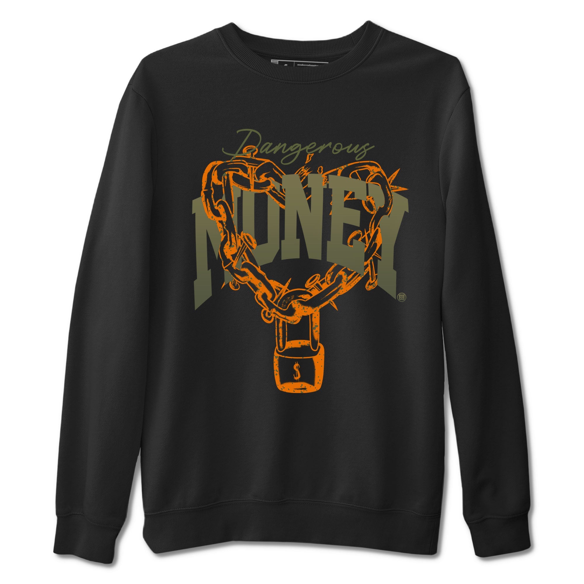 5s Olive shirt to match jordans Dangerous Money sneaker tees Air Jordan 5 Olive Drip Gear Zone Streetwear unisex cotton Black 2 crew neck shirt