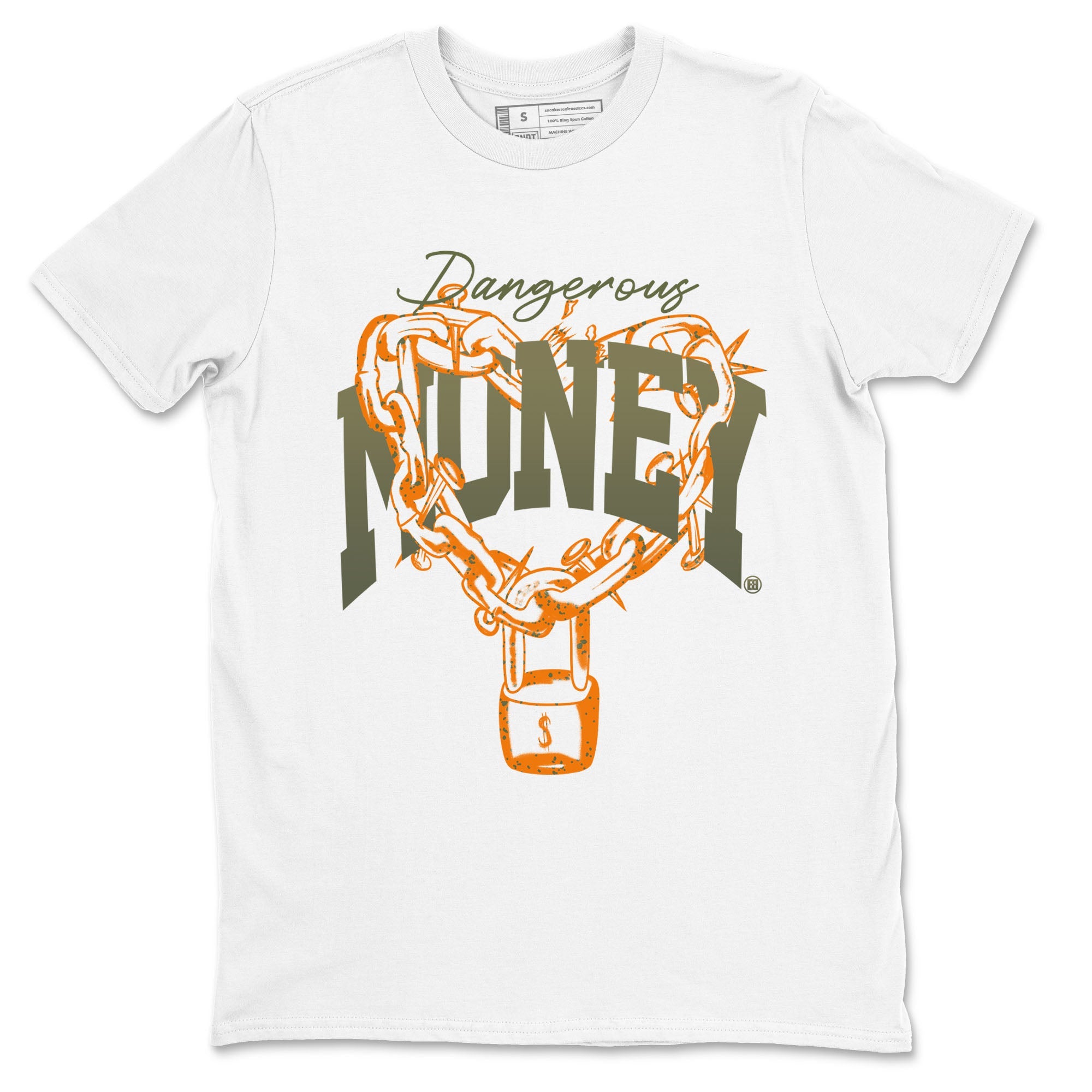 5s Olive shirt to match jordans Dangerous Money sneaker tees Air Jordan 5 Olive Drip Gear Zone Streetwear unisex cotton White 2 crew neck shirt