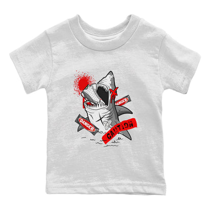 Wolf Grey 13 shirt to match jordans Dangerous Shark Streetwear Sneaker Shirt Air Jordan 13 Wolf Grey Drip Gear Zone Sneaker Matching Clothing Baby Toddler White 2 T-Shirt