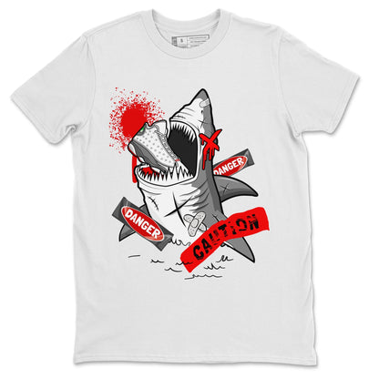 Wolf Grey 13 shirt to match jordans Dangerous Shark Streetwear Sneaker Shirt Air Jordan 13 Wolf Grey Drip Gear Zone Sneaker Matching Clothing Unisex White 2 T-Shirt