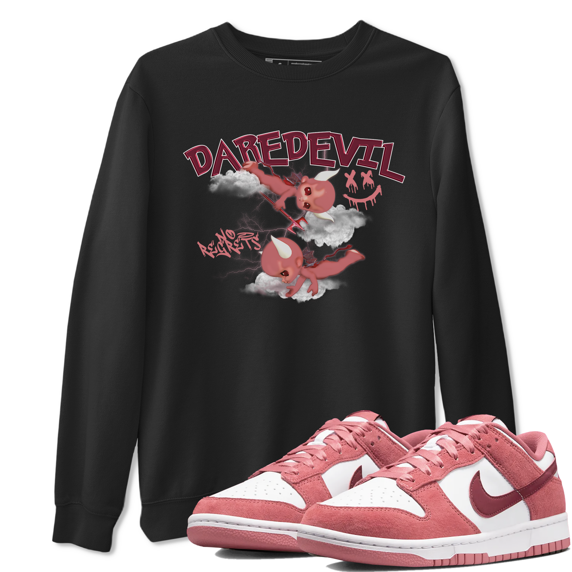 Dunk Low Valentines Day shirt to match jordans Dare Devil sneaker tees Special Valentine's Day Couple Shirt Dunk Valentine's Day 2024 Drip Gear Zone Sneaker Matching Shirt Unisex Black 1 T-Shirt