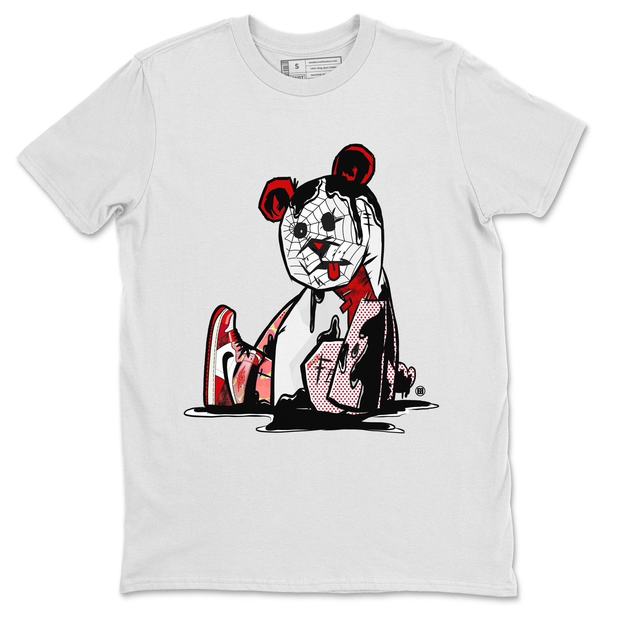 Air Jordan 1 Spider Man Sneaker Match Tees Dark Bear Sneaker Release Tees Air Jordan 1 High OG x Spider Man Tees Unisex Shirts White 2