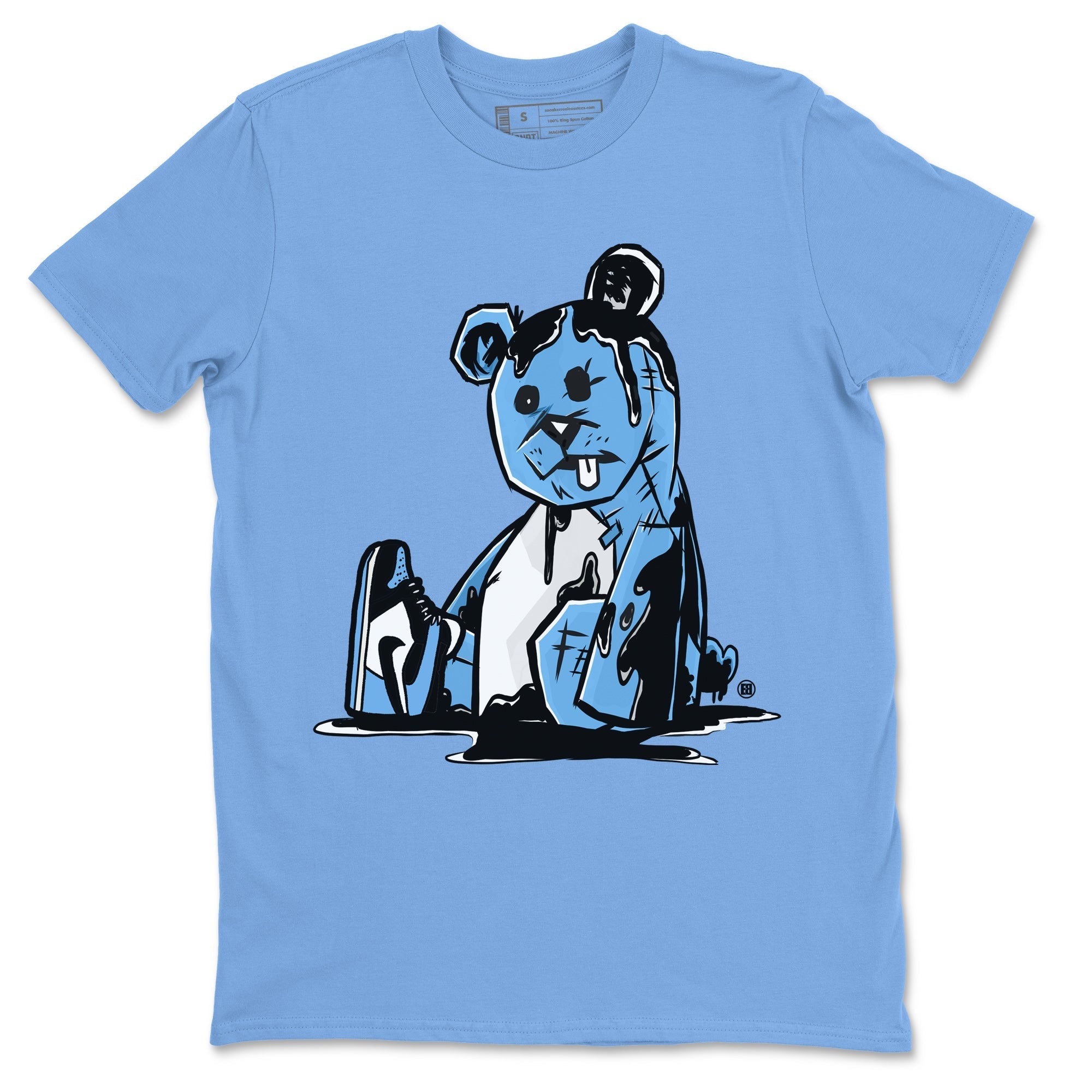 Air Jordan 1 Retro High OG UNC Toe Shirt to match Jordans Dark Bear Streetwear Sneaker Shirt Air Jordan 1 Retro UNC Toe Shirts Crew Neck T-Shirts Carolina Blue 2