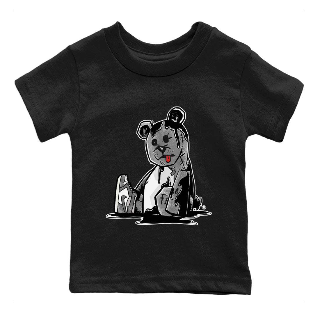 Air Jordan 1 Washed Heritage Sneaker Match Tees Dark Bear Streetwear Sneaker Shirt Air Jordan 1 Washed Heritage T-Shirt Kids Shirts Black 2