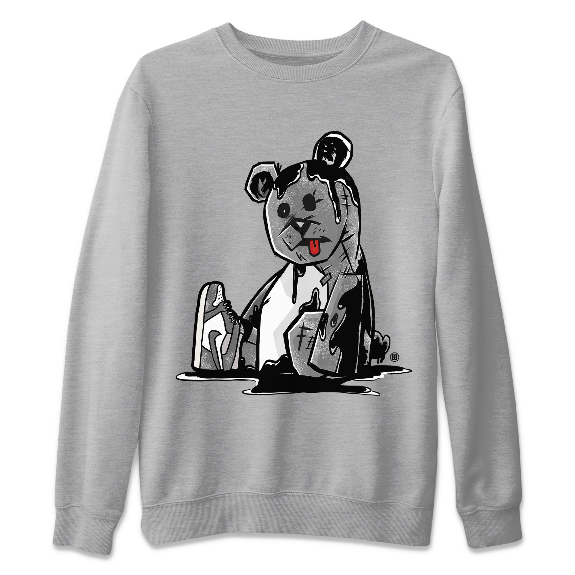 Air Jordan 1 Washed Heritage Sneaker Match Tees Dark Bear Streetwear Sneaker Shirt Air Jordan 1 Washed Heritage T-Shirt Unisex Shirts Heather Grey 2