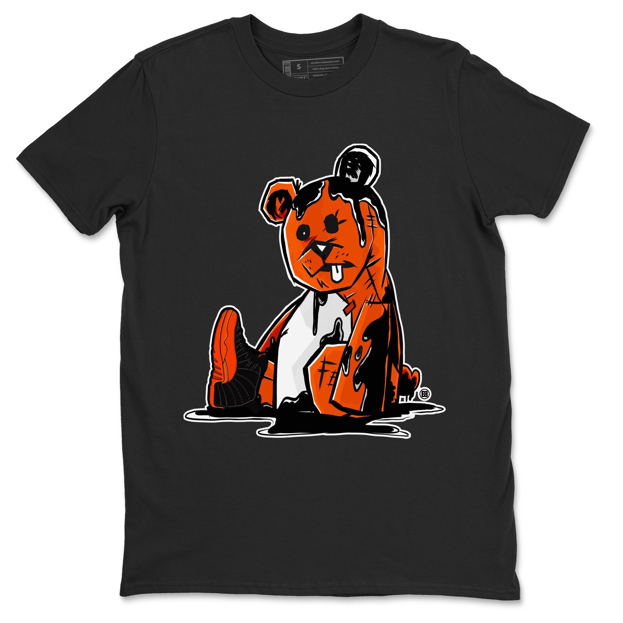 Air Jordan 12 Brilliant Orange Sneaker Match Tees Dark Bear Streetwear Sneaker Shirt Air Jordan 12 WMNS Brilliant Orange Tees Unisex Shirts Black 2