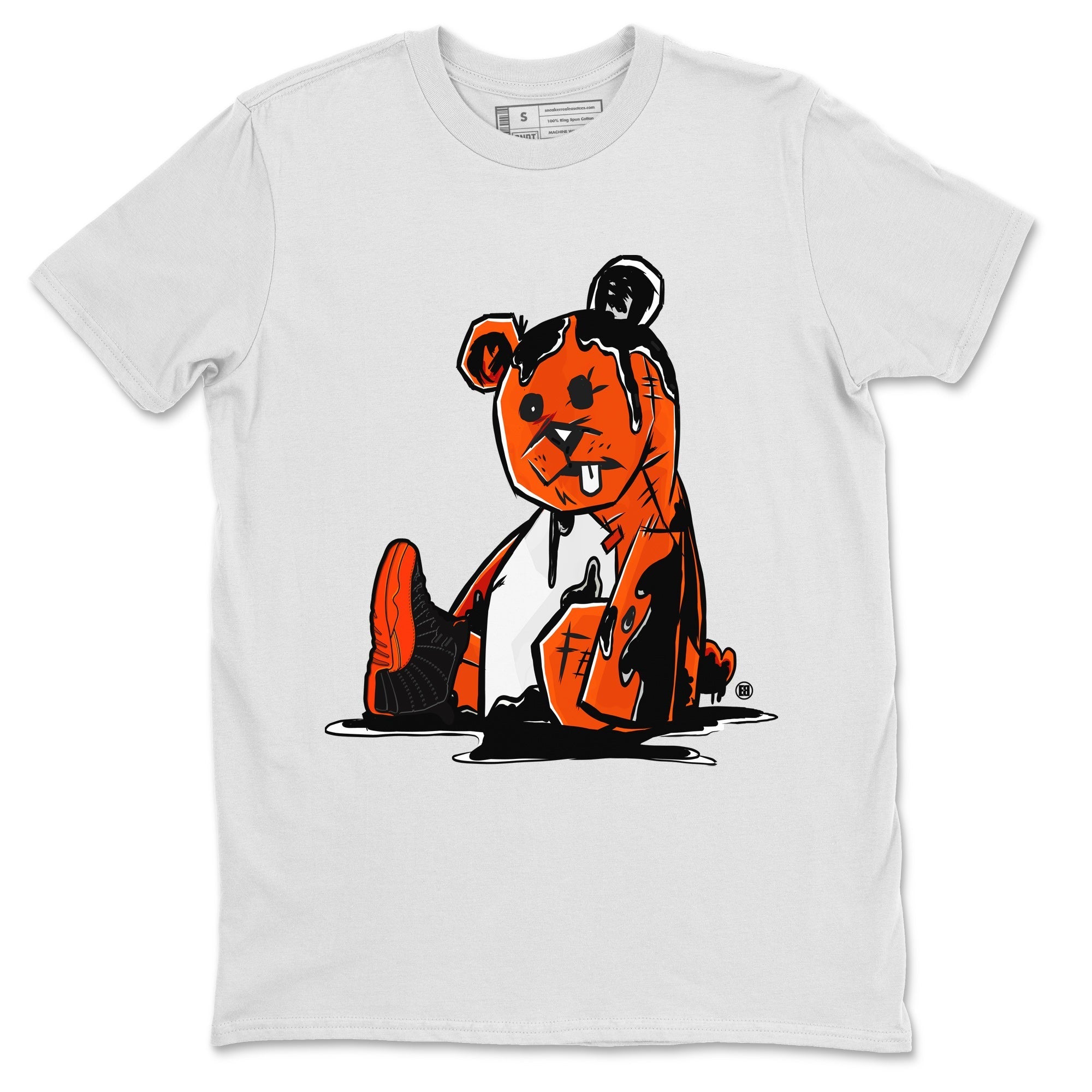 Air Jordan 12 Brilliant Orange Sneaker Match Tees Dark Bear Streetwear Sneaker Shirt Air Jordan 12 WMNS Brilliant Orange Tees Unisex Shirts White 2