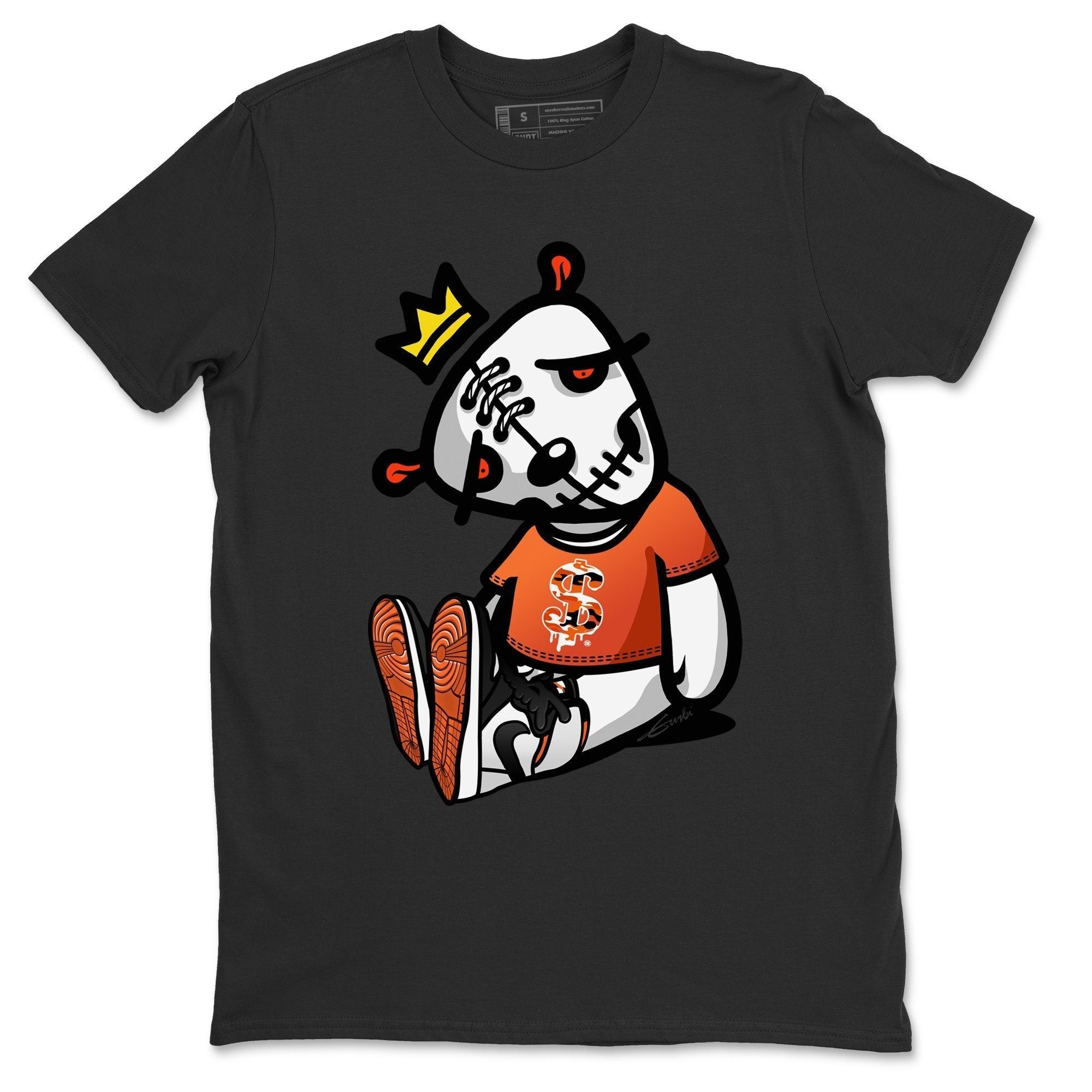 Jordan 1 Electro Orange Sneaker Matching T-Shirt Dead Dolls Sneaker Tees Jordan 1 Electro Orange Sneaker Release Tees Crew Neck Tees