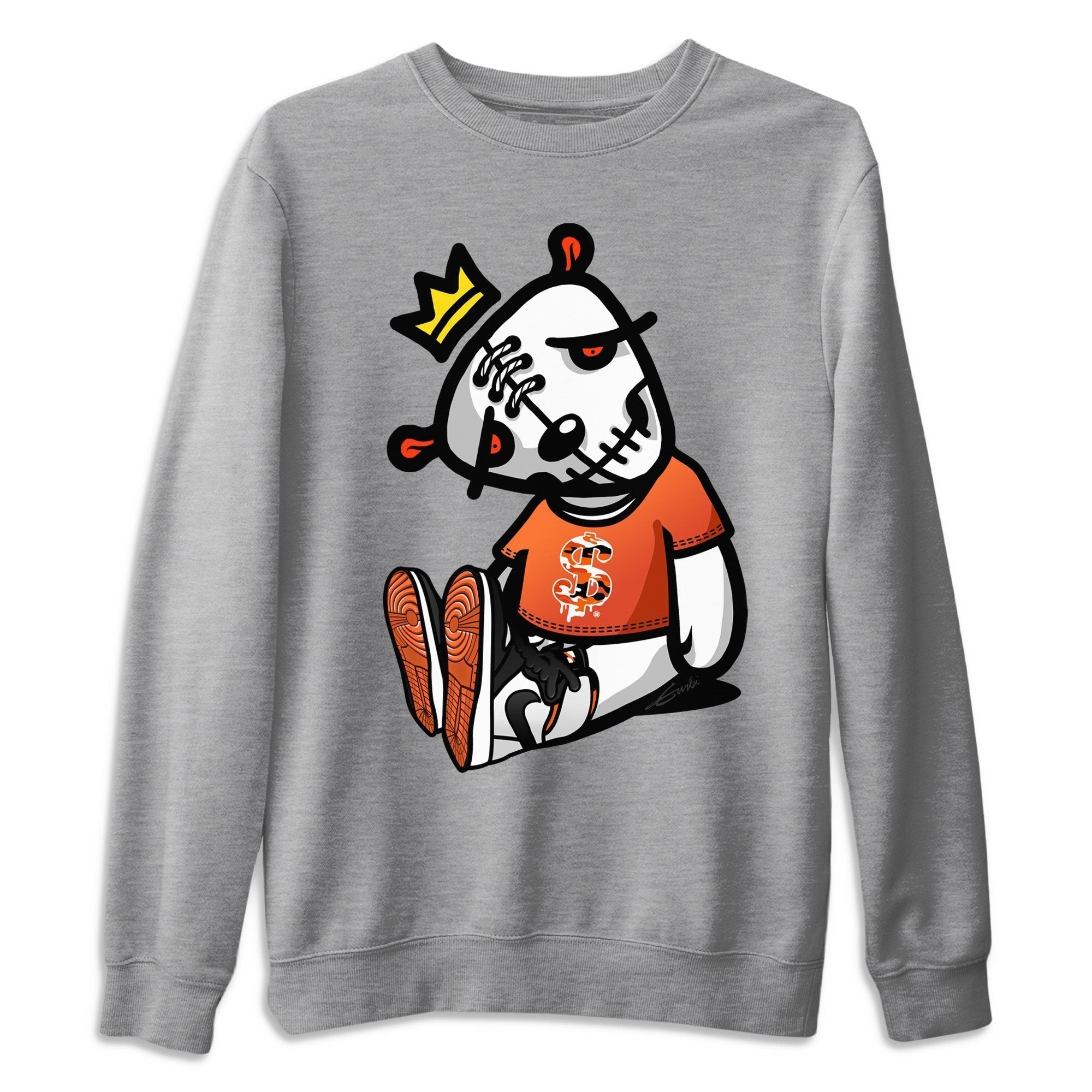 Jordan 1 Electro Orange Sneaker Matching T-Shirt Dead Dolls Sneaker Tees Jordan 1 Electro Orange Sneaker Release Tees Crew Neck Tees