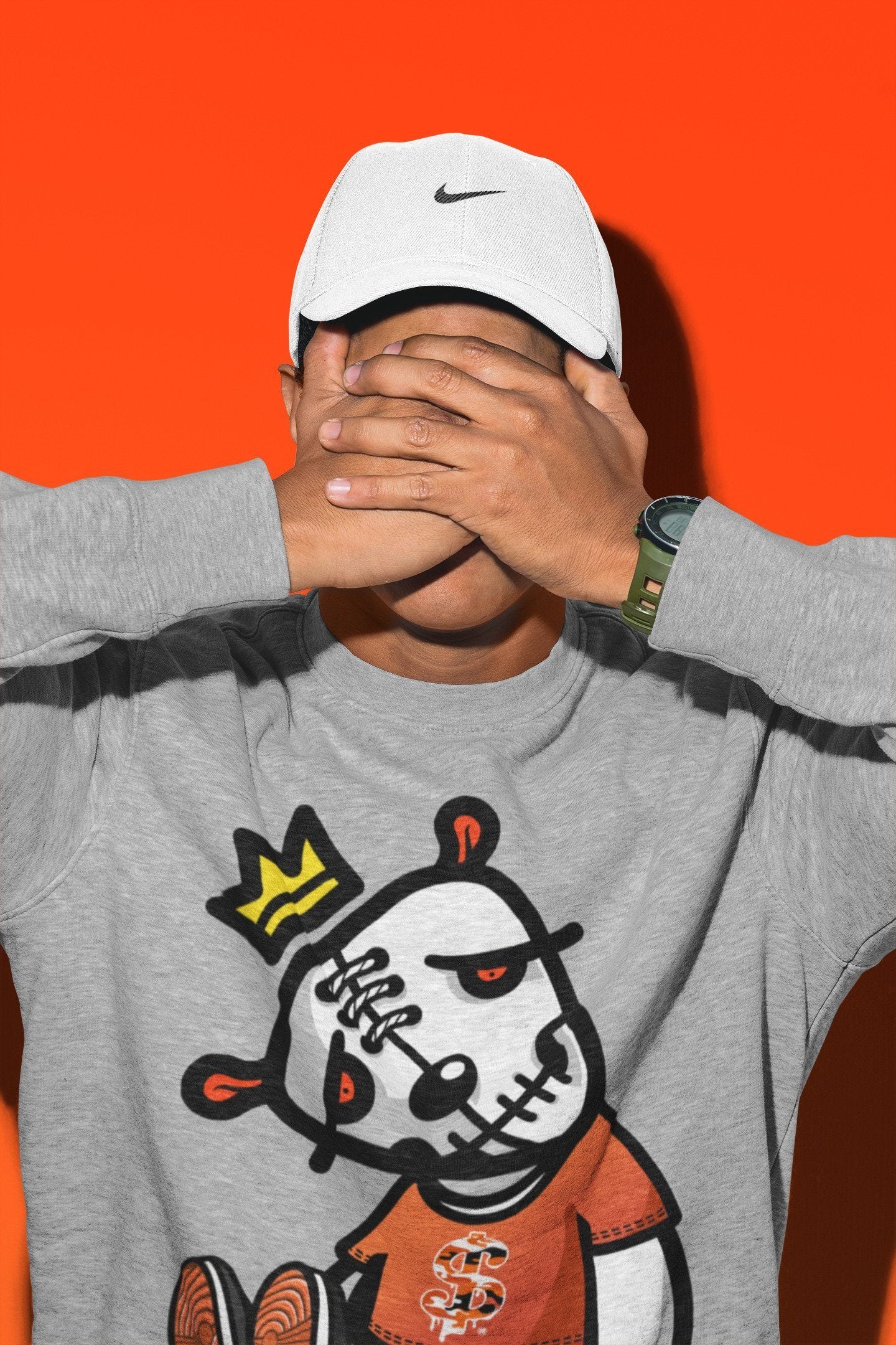 Jordan 1 Electro Orange Sneaker Matching T-Shirt Dead Dolls Sneaker Tees Jordan 1 Electro Orange Sneaker Release Tees Crew Neck Tees