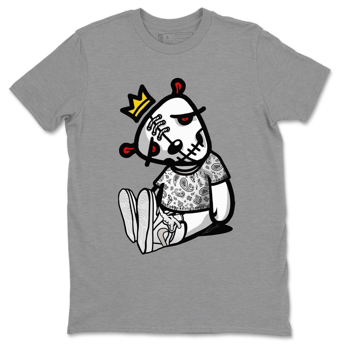 Jordan 1 Neutral Grey Shirt To Match Jordans Dead Dolls Sneaker Tees Jordan 1 Neutral Grey Drip Gear Zone Sneaker Matching Clothing Unisex Shirts