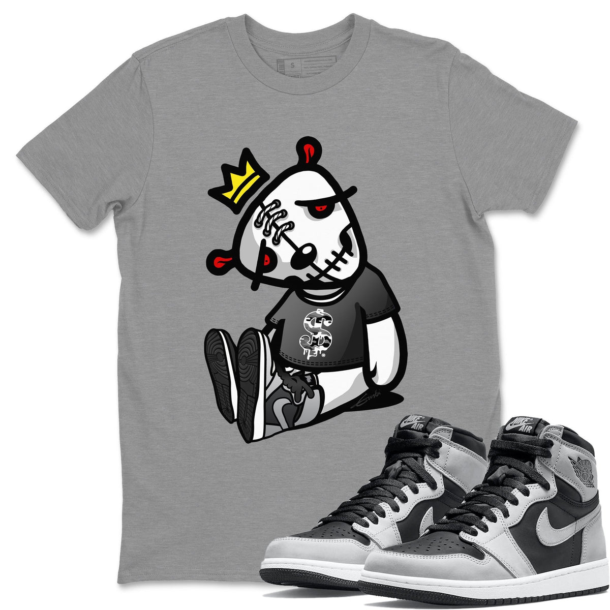 Jordan 1 Shadow 2.0 Shirt To Match Jordans Dead Dolls Sneaker Tees Jordan 1 Shadow 2.0 Drip Gear Zone Sneaker Matching Clothing Unisex Shirts