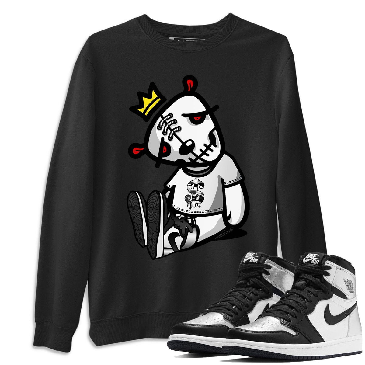 Jordan 1 Silver Toe Shirt To Match Jordans Dead Dolls Sneaker Tees Jordan 1 Silver Toe Drip Gear Zone Sneaker Matching Clothing Unisex Shirts