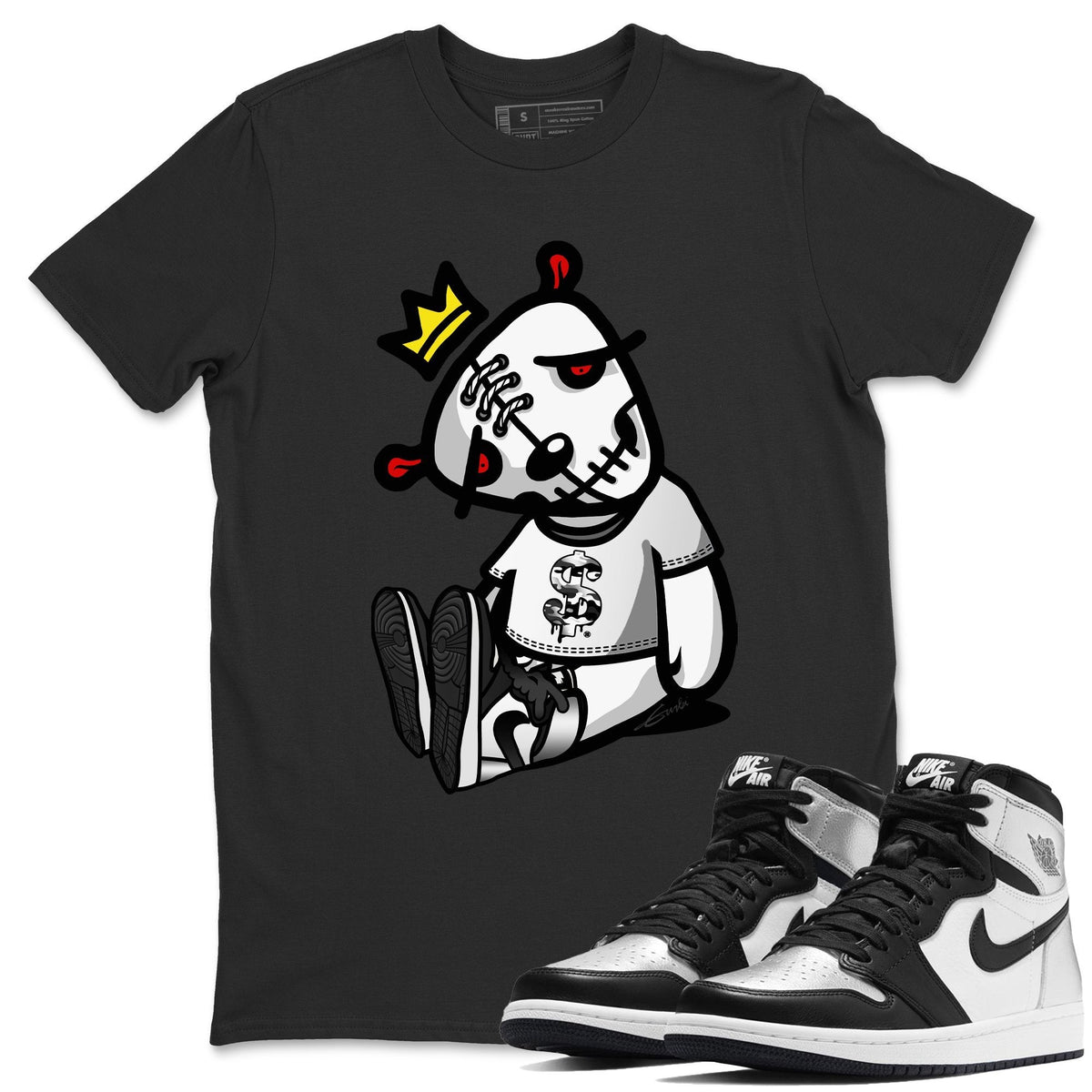 Jordan 1 Silver Toe Shirt To Match Jordans Dead Dolls Sneaker Tees Jordan 1 Silver Toe Drip Gear Zone Sneaker Matching Clothing Unisex Shirts
