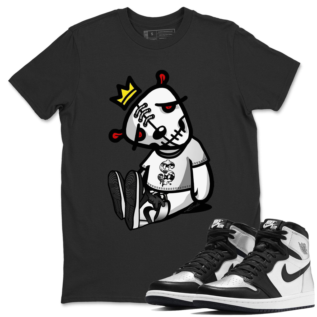 Jordan 1 Silver Toe Shirt To Match Jordans Dead Dolls Sneaker Tees Jordan 1 Silver Toe Drip Gear Zone Sneaker Matching Clothing Unisex Shirts