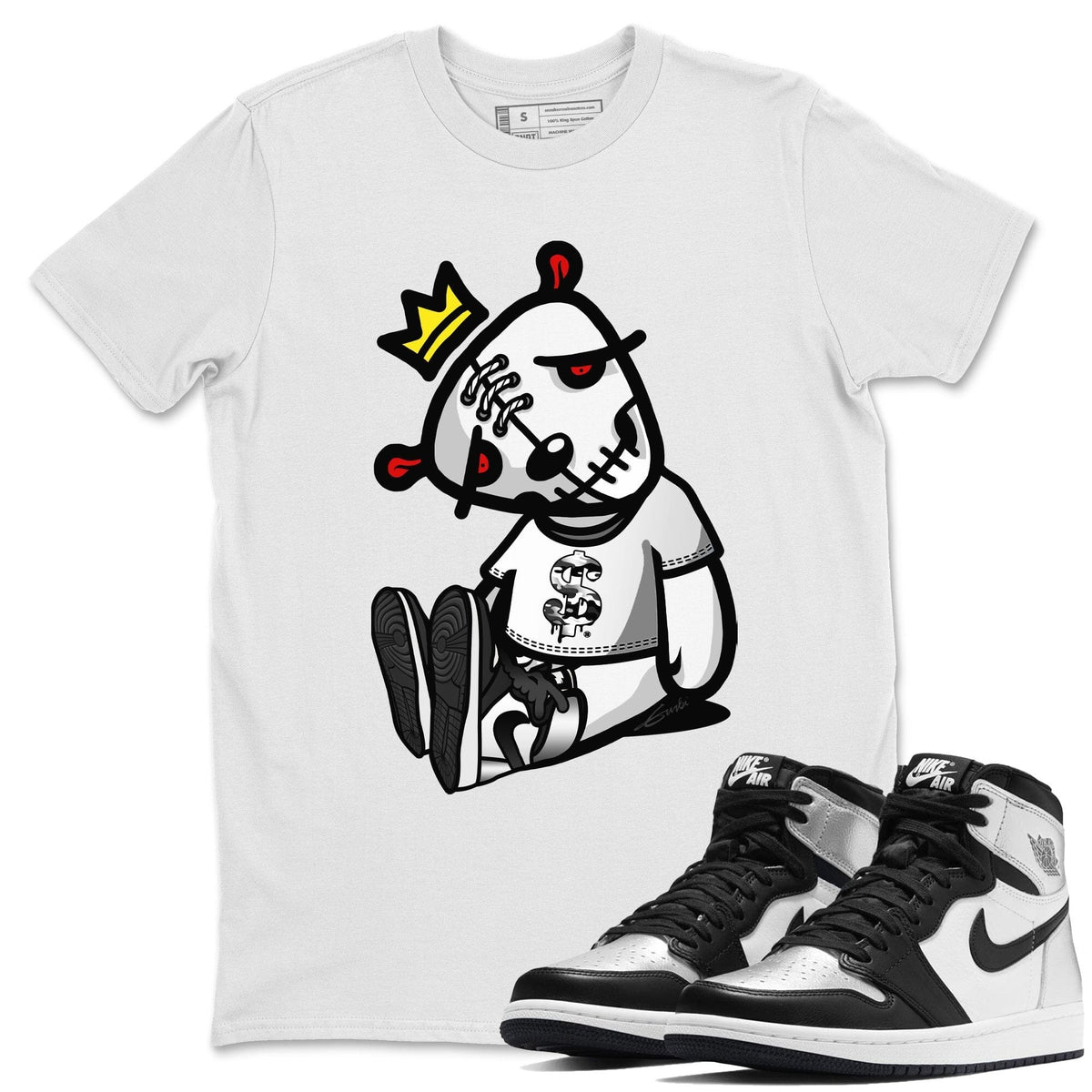 Jordan 1 Silver Toe Shirt To Match Jordans Dead Dolls Sneaker Tees Jordan 1 Silver Toe Drip Gear Zone Sneaker Matching Clothing Unisex Shirts
