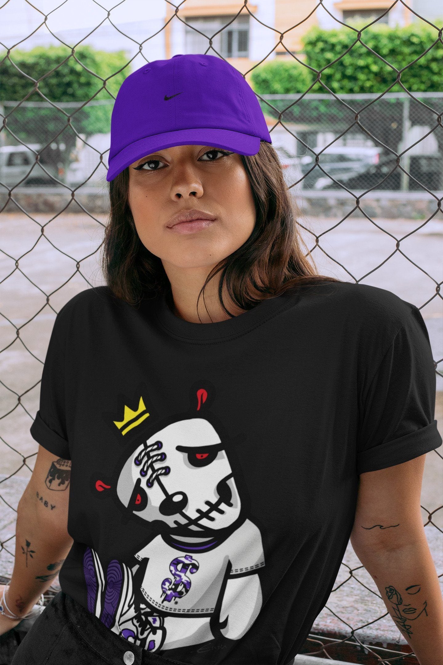 Jordan 1 WMNS Court Purple Shirt To Match Jordans Dead Dolls Sneaker Tees Jordan 1 WMNS Court Purple Drip Gear Zone Sneaker Matching Clothing Unisex Shirts