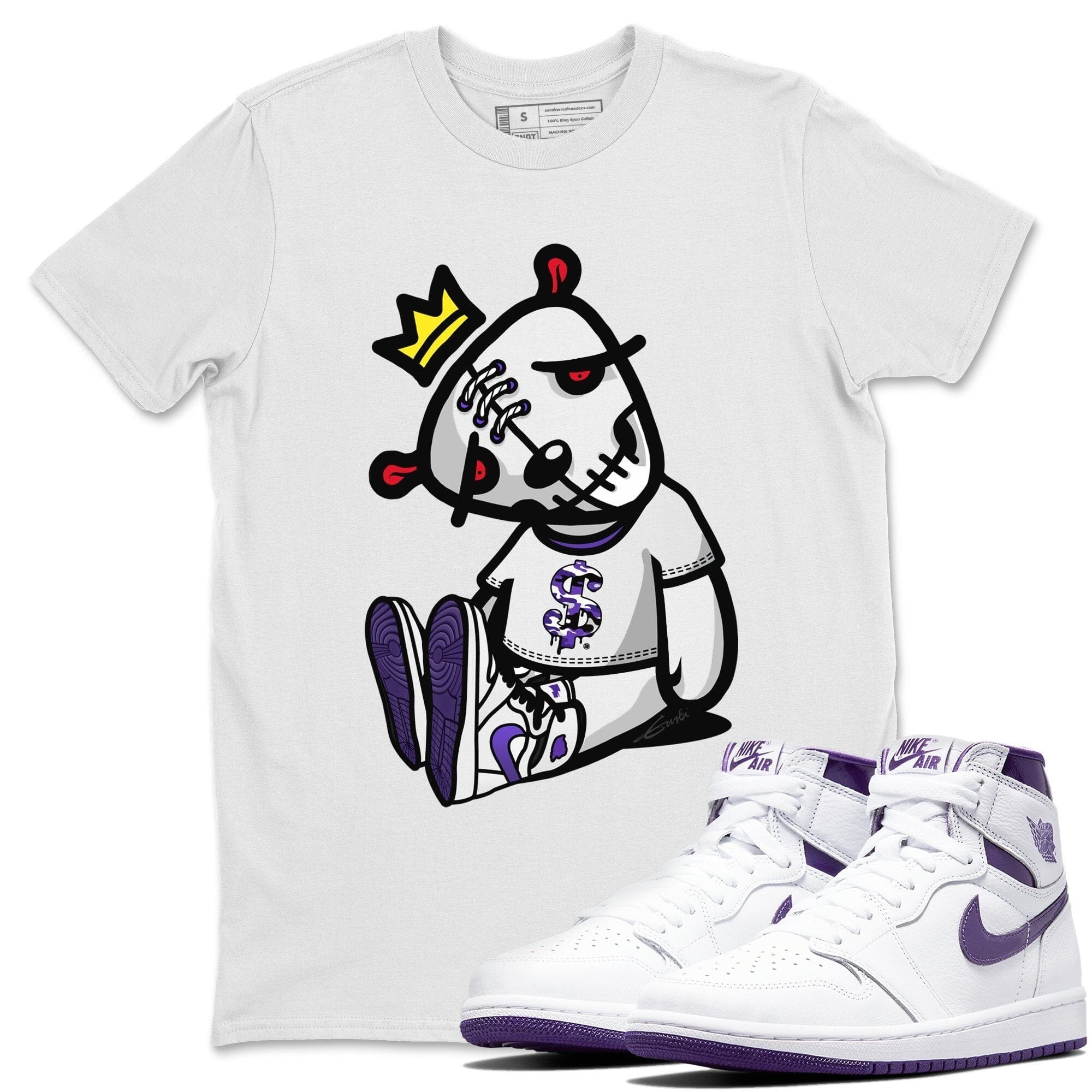 Jordan 1 WMNS Court Purple Shirt To Match Jordans Dead Dolls Sneaker Tees Jordan 1 WMNS Court Purple Drip Gear Zone Sneaker Matching Clothing Unisex Shirts