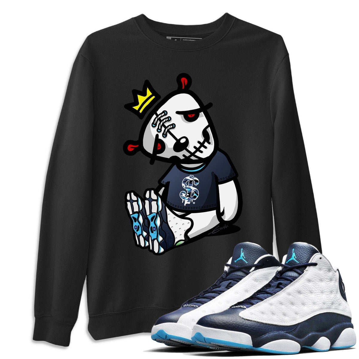 Jordan 13 Obsidian Shirt To Match Jordans Dead Dolls Sneaker Tees Jordan 13 Obsidian Drip Gear Zone Sneaker Matching Clothing Unisex Shirts