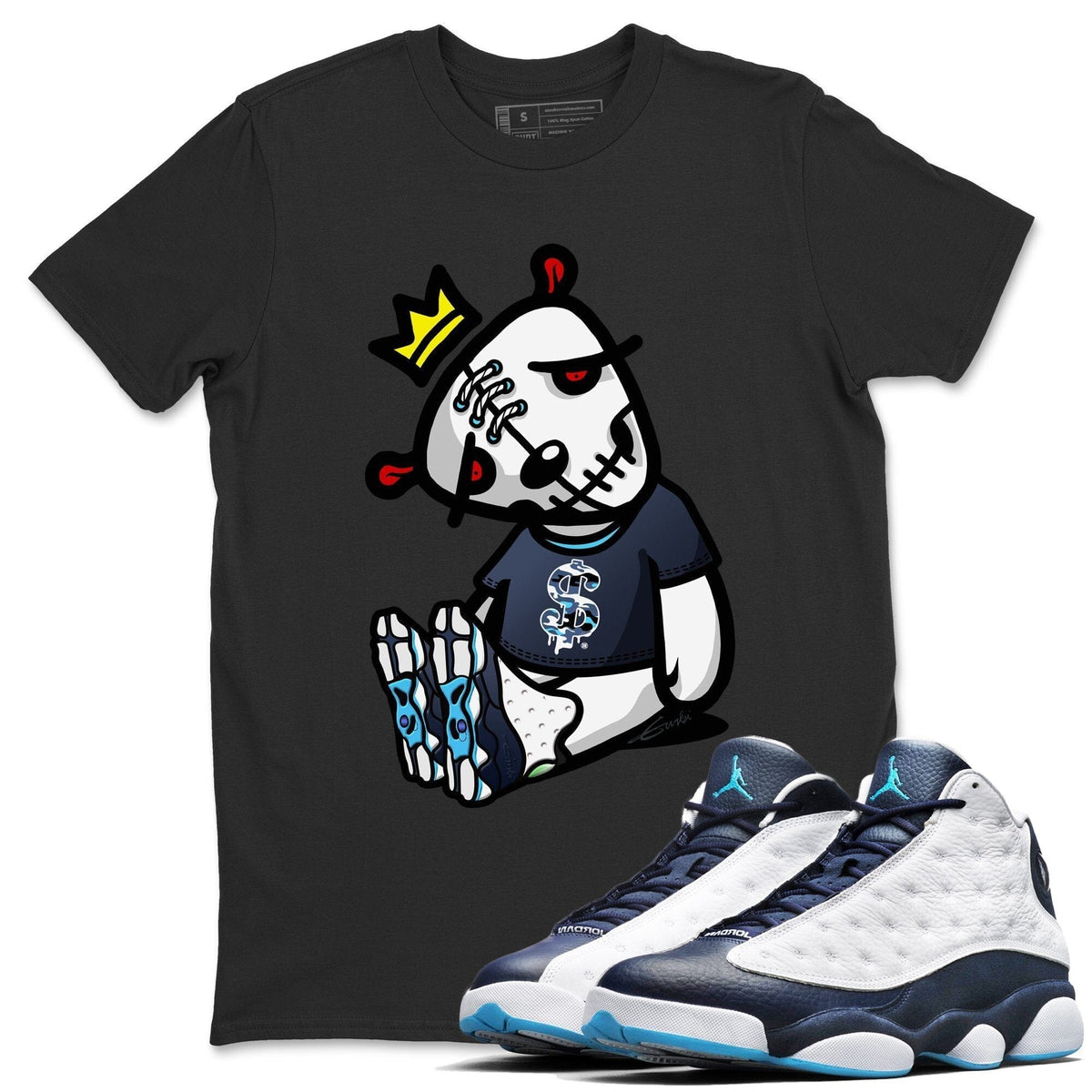 Jordan 13 Obsidian Shirt To Match Jordans Dead Dolls Sneaker Tees Jordan 13 Obsidian Drip Gear Zone Sneaker Matching Clothing Unisex Shirts