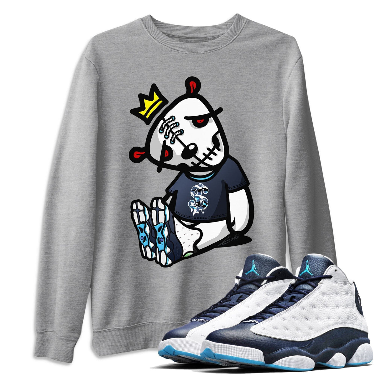 Jordan 13 Obsidian Shirt To Match Jordans Dead Dolls Sneaker Tees Jordan 13 Obsidian Drip Gear Zone Sneaker Matching Clothing Unisex Shirts