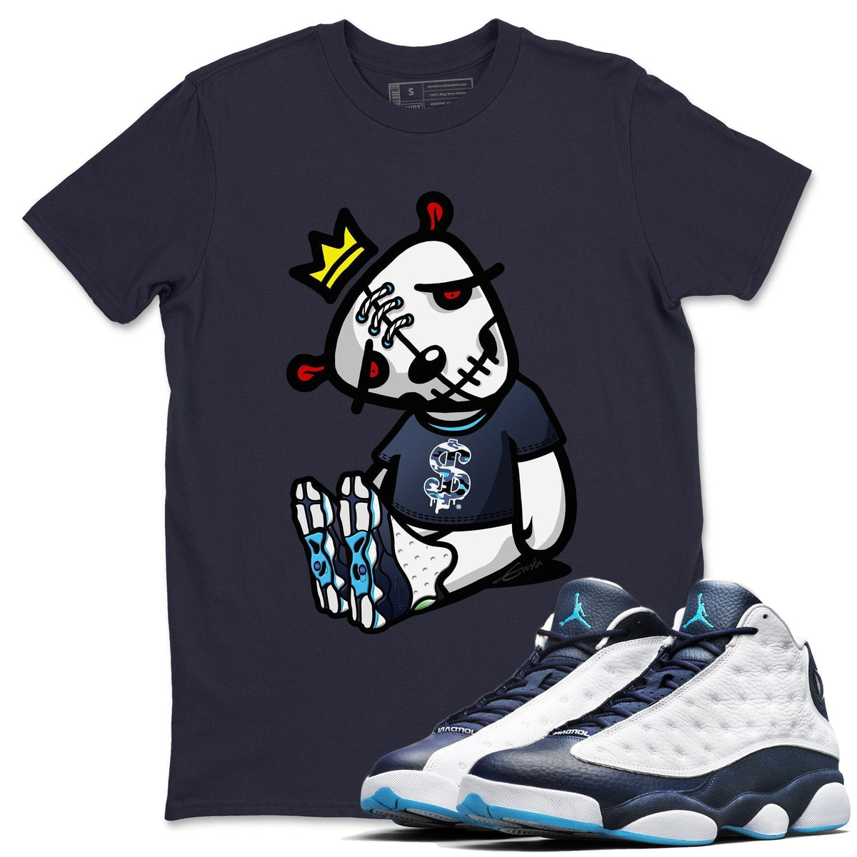 Jordan 13 Obsidian Shirt To Match Jordans Dead Dolls Sneaker Tees Jordan 13 Obsidian Drip Gear Zone Sneaker Matching Clothing Unisex Shirts