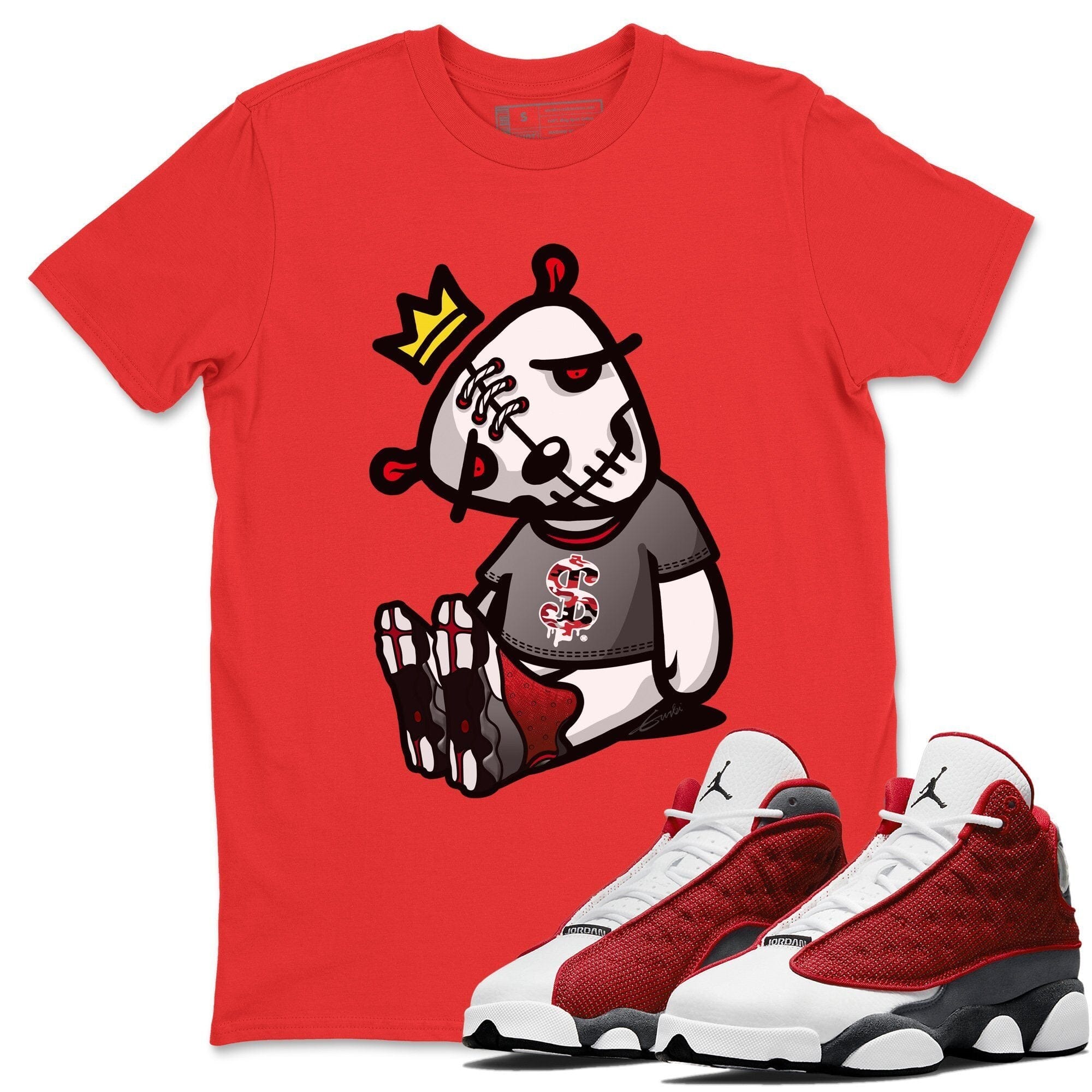 Jordan 13 Red Flint Shirt To Match Jordans Dead Dolls Sneaker Tees Jordan 13 Red Flint Drip Gear Zone Sneaker Matching Clothing Unisex Shirts