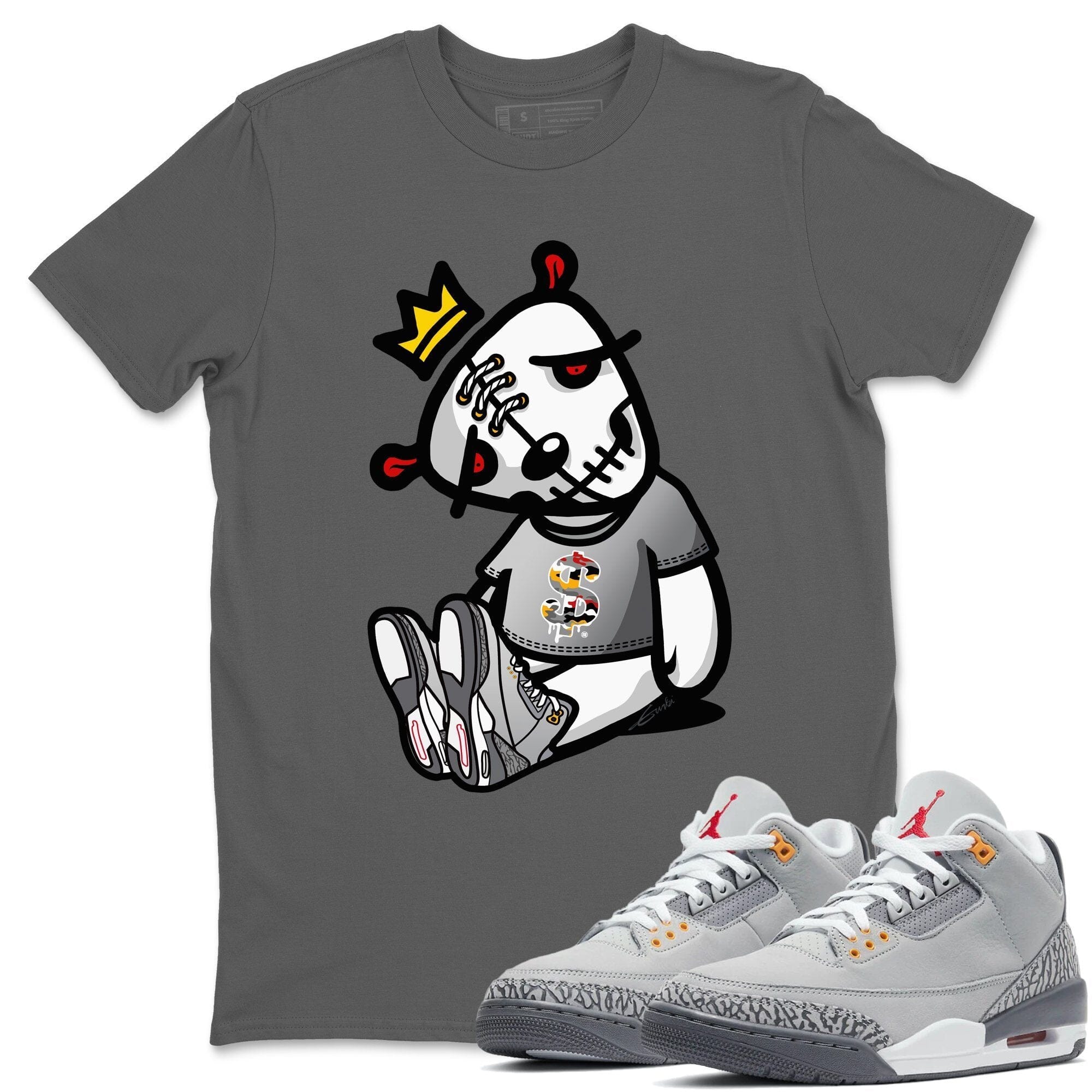Jordan 3 Cool Grey Shirt To Match Jordans Dead Dolls Sneaker Tees Jordan 3 Cool Grey Drip Gear Zone Sneaker Matching Clothing Unisex Shirts