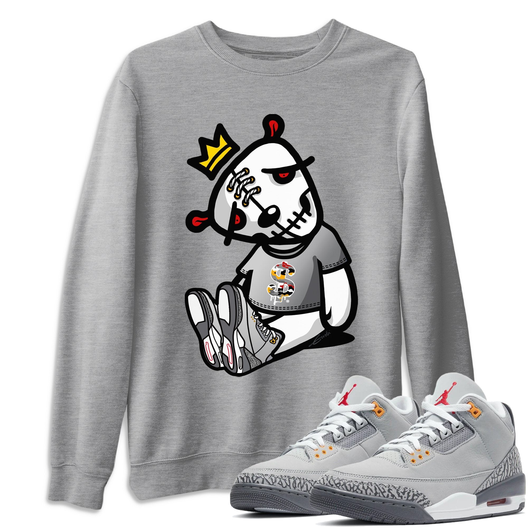 Jordan 3 Cool Grey Shirt To Match Jordans Dead Dolls Sneaker Tees Jordan 3 Cool Grey Drip Gear Zone Sneaker Matching Clothing Unisex Shirts