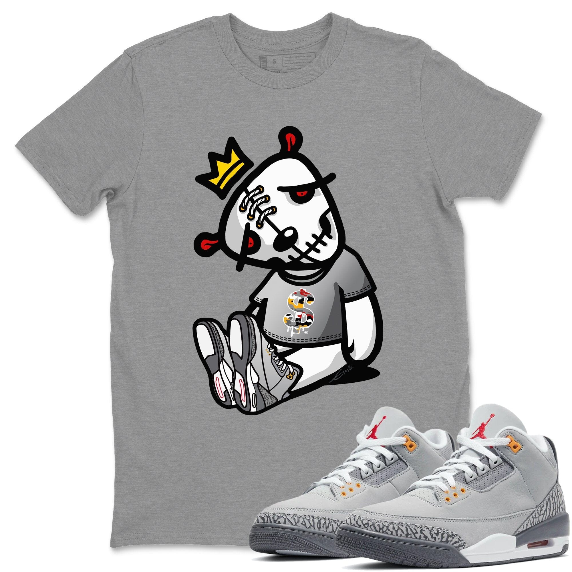 Jordan 3 Cool Grey Shirt To Match Jordans Dead Dolls Sneaker Tees Jordan 3 Cool Grey Drip Gear Zone Sneaker Matching Clothing Unisex Shirts