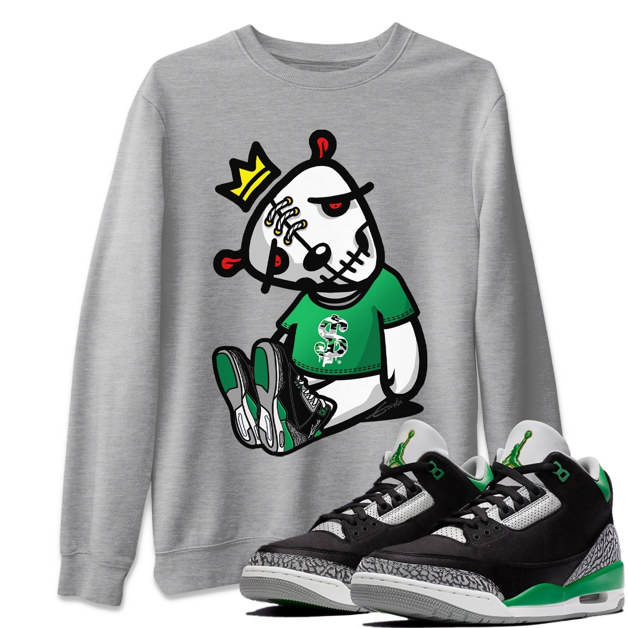 Jordan 3 Pine Green Shirt To Match Jordans Dead Dolls Sneaker Tees Jordan 3 Pine Green Drip Gear Zone Sneaker Matching Clothing Unisex Shirts