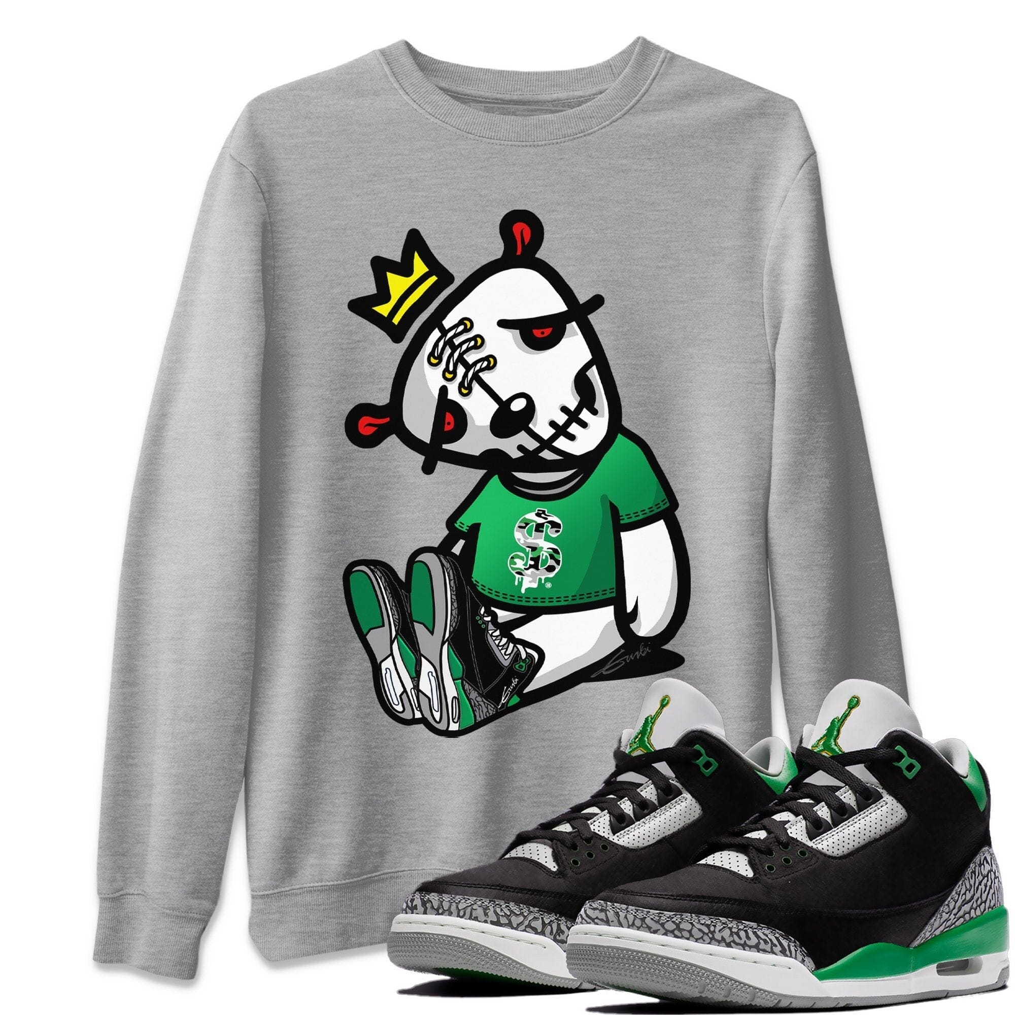 Jordan 3 Pine Green Shirt To Match Jordans Dead Dolls Sneaker Tees Jordan 3 Pine Green Drip Gear Zone Sneaker Matching Clothing Unisex Shirts