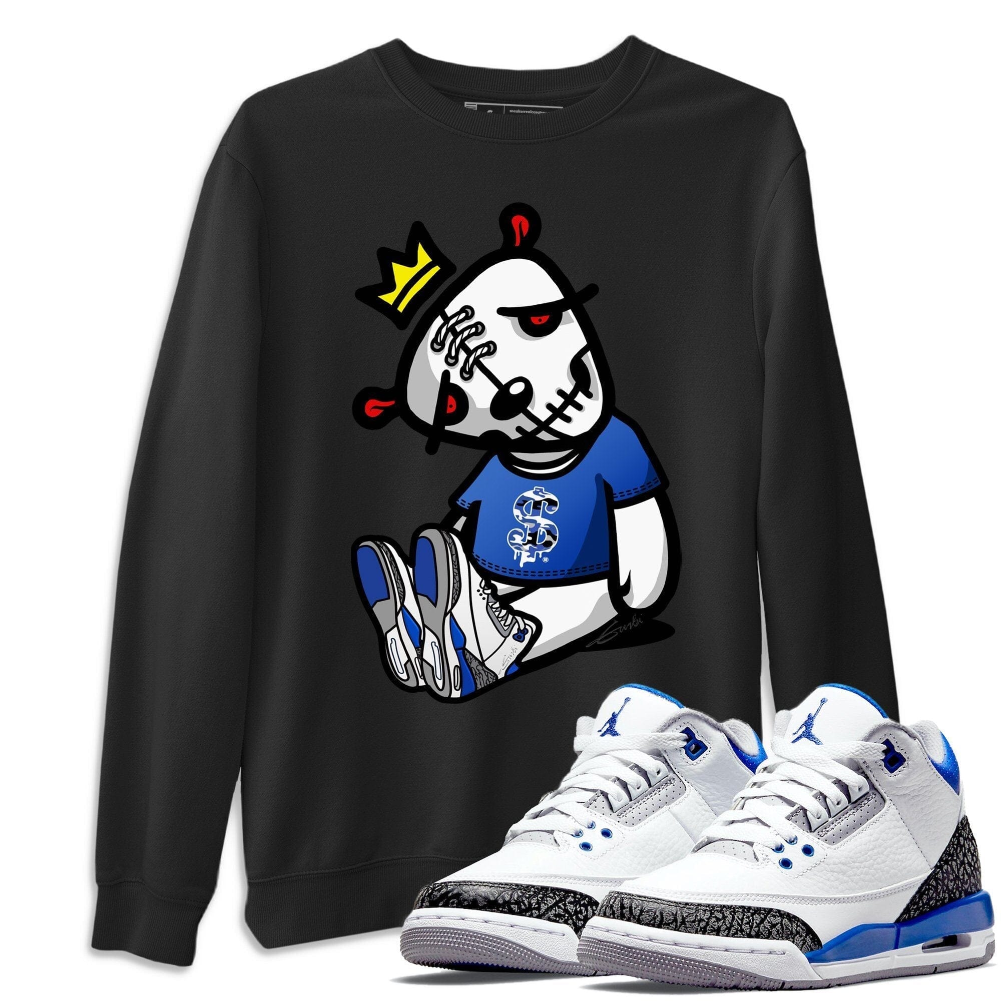 Jordan 3 Racer Blue Shirt To Match Jordans Dead Dolls Sneaker Tees Jordan 3 Racer Blue Drip Gear Zone Sneaker Matching Clothing Unisex Shirts