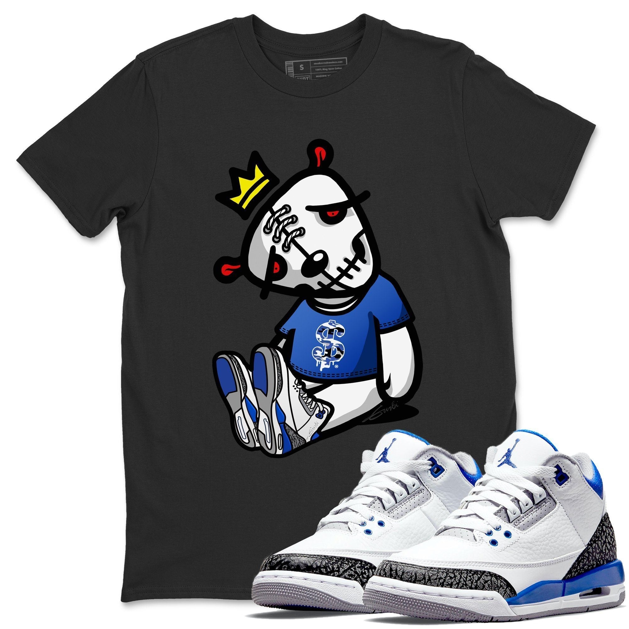 Jordan 3 Racer Blue Shirt To Match Jordans Dead Dolls Sneaker Tees Jordan 3 Racer Blue Drip Gear Zone Sneaker Matching Clothing Unisex Shirts