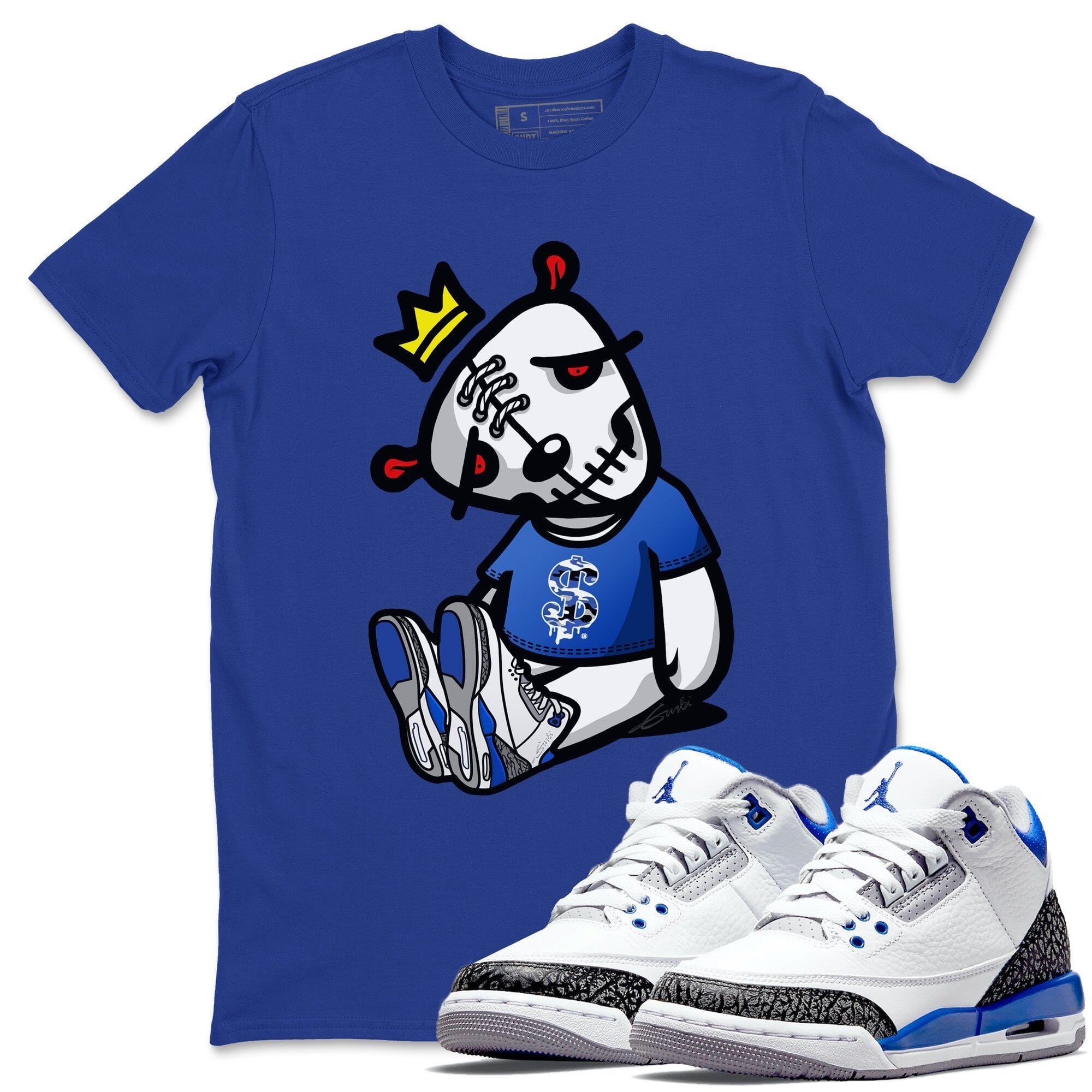 Jordan 3 Racer Blue Shirt To Match Jordans Dead Dolls Sneaker Tees Jordan 3 Racer Blue Drip Gear Zone Sneaker Matching Clothing Unisex Shirts