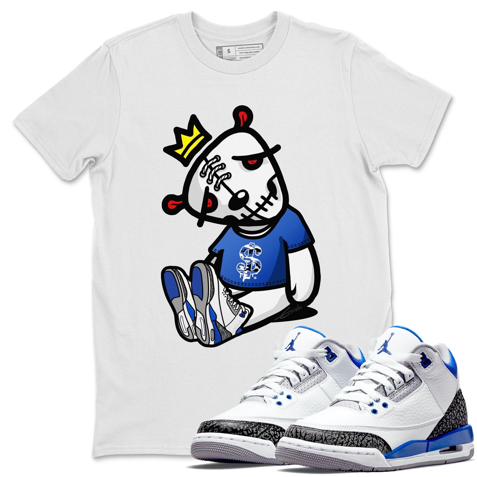 Jordan 3 Racer Blue Shirt To Match Jordans Dead Dolls Sneaker Tees Jordan 3 Racer Blue Drip Gear Zone Sneaker Matching Clothing Unisex Shirts