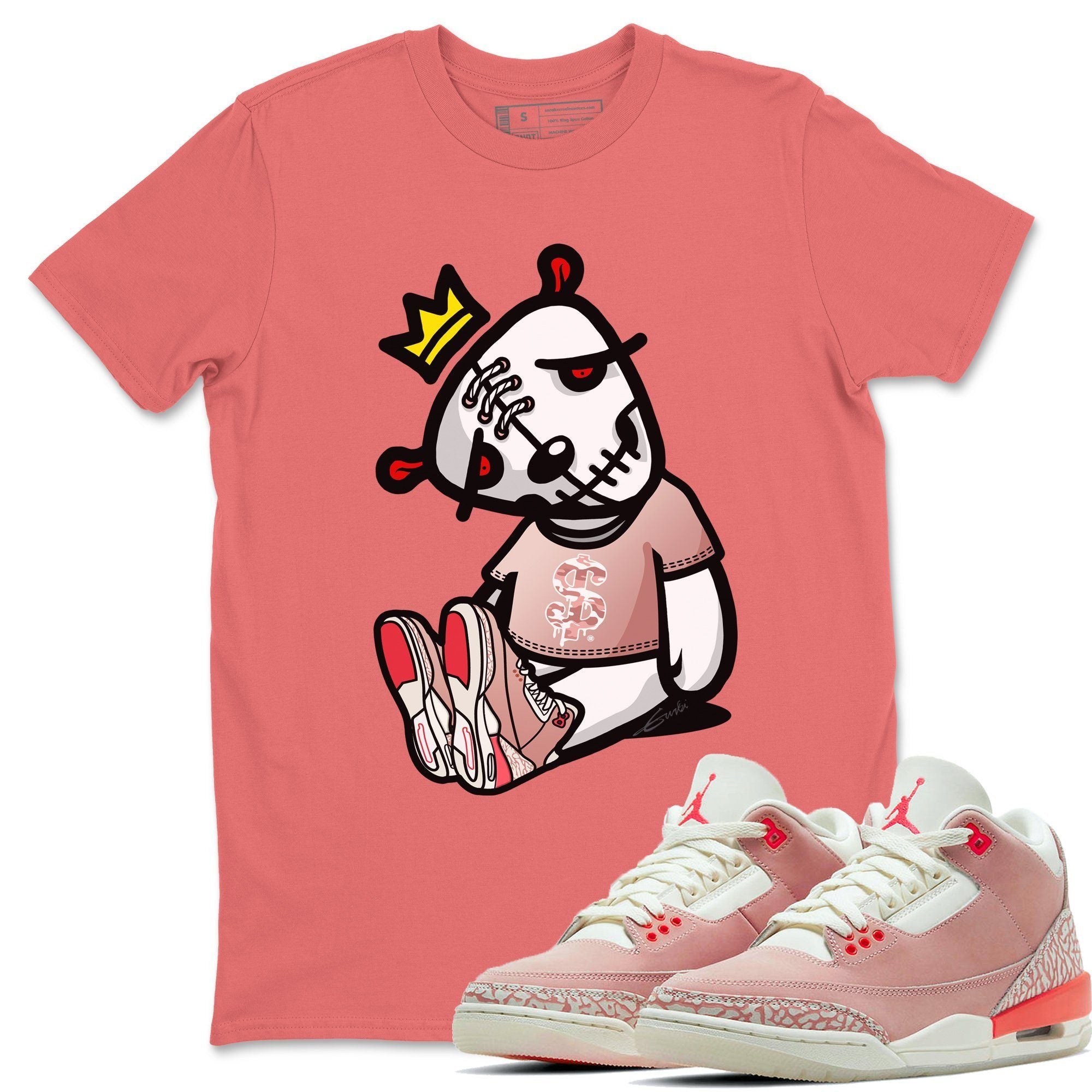 Jordan 3 Rust Pink Shirt To Match Jordans Dead Dolls Sneaker Tees Jordan 3 Rust Pink Drip Gear Zone Sneaker Matching Clothing Unisex Shirts