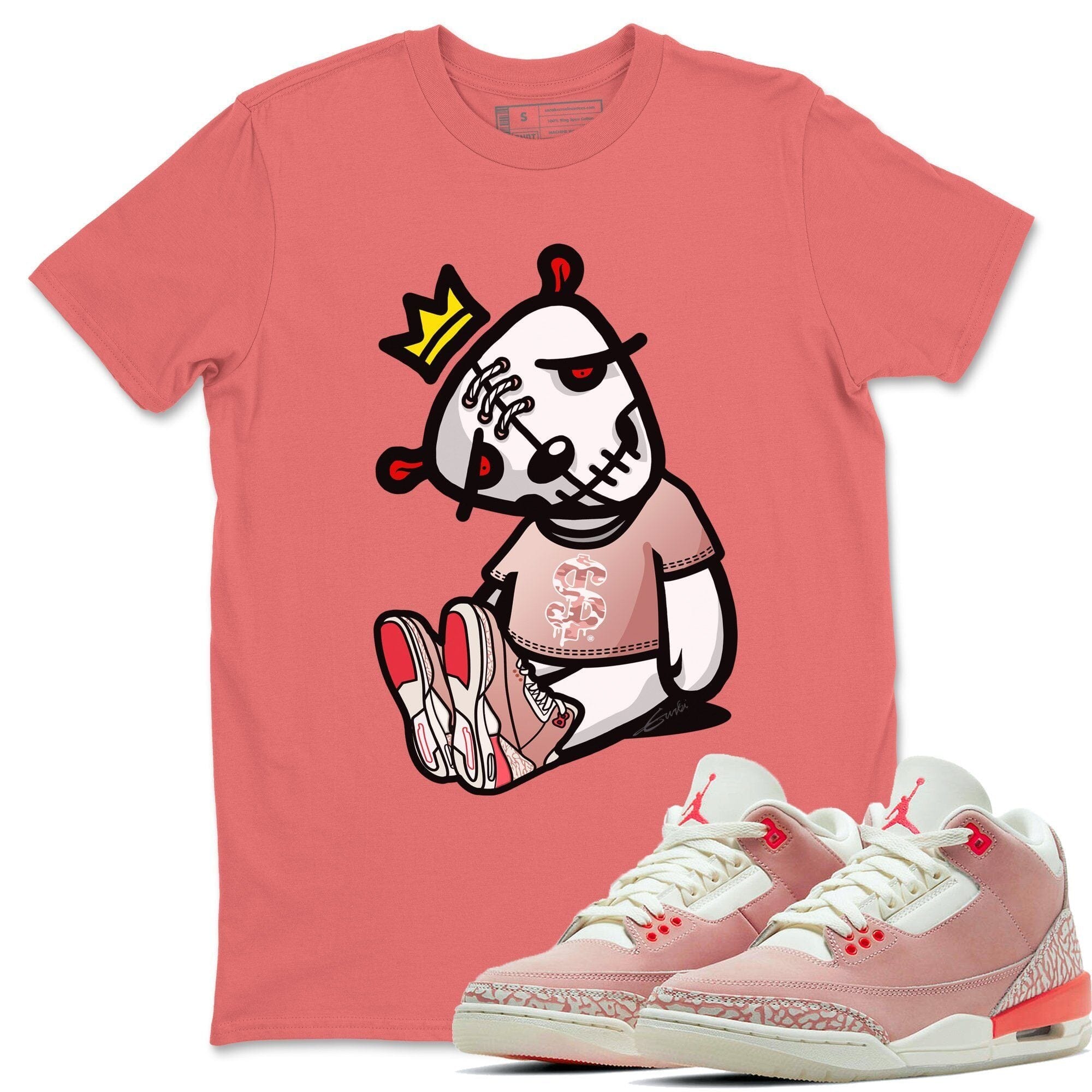 Jordan 3 Rust Pink Shirt To Match Jordans Dead Dolls Sneaker Tees Jordan 3 Rust Pink Drip Gear Zone Sneaker Matching Clothing Unisex Shirts