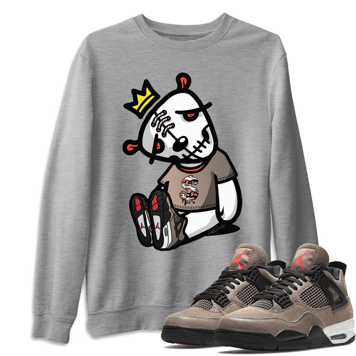 Jordan 4 Taupe Haze Shirt To Match Jordans Dead Dolls Sneaker Tees Jordan 4 Taupe Haze Drip Gear Zone Sneaker Matching Clothing Unisex Shirts