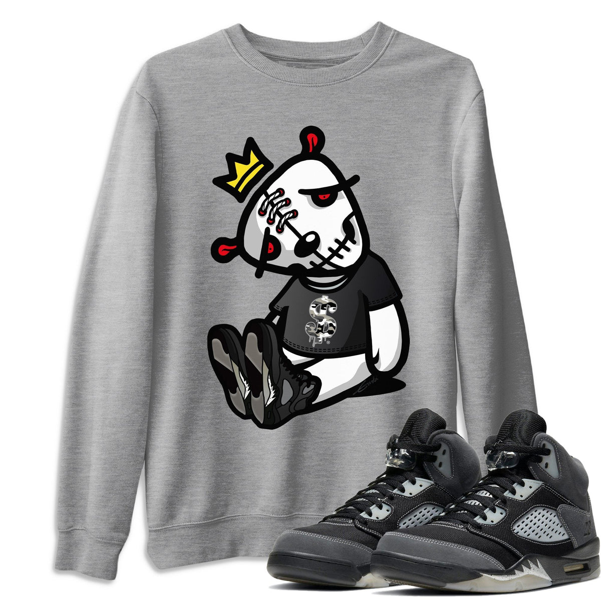 Jordan 5 Anthracite Shirt To Match Jordans Dead Dolls Sneaker Tees Jordan 5 Anthracite Drip Gear Zone Sneaker Matching Clothing Unisex Shirts